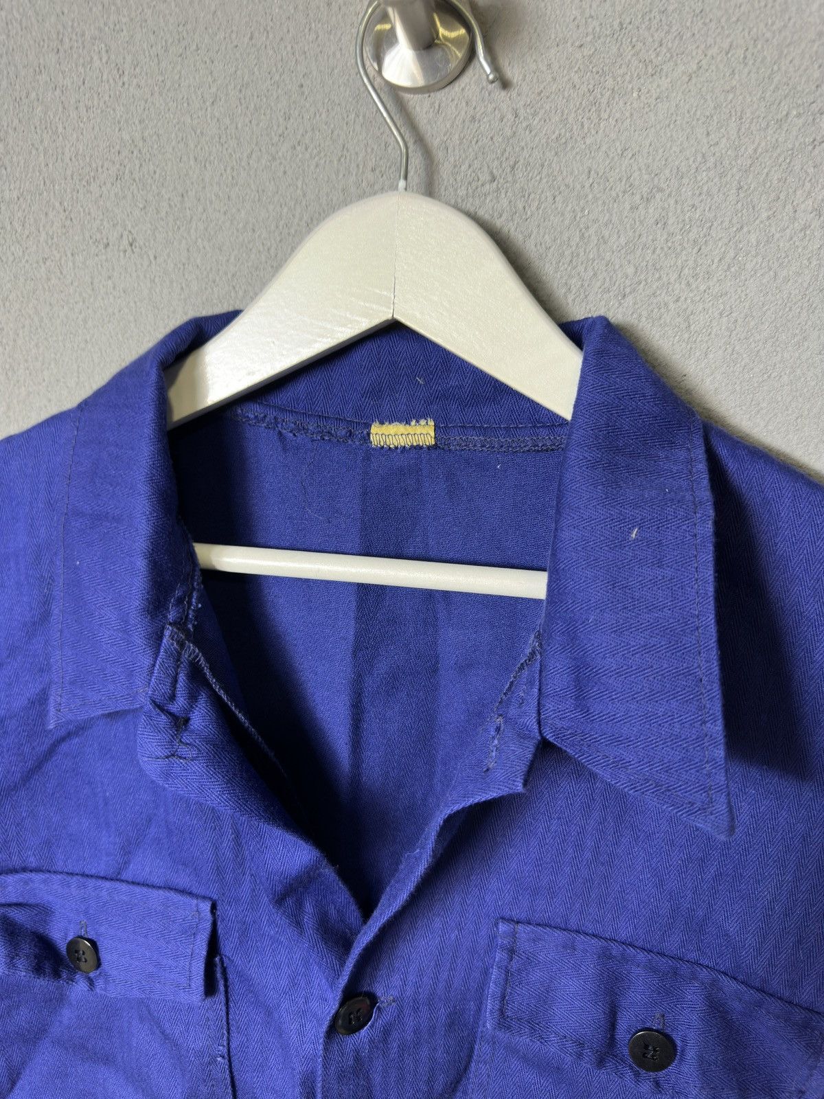Le Laboureur × Vintage VINTAGE 80s French Jacket Adult Blue Sanfor Chore Workwear Size US M / EU 48-50 / 2 - 5 Thumbnail