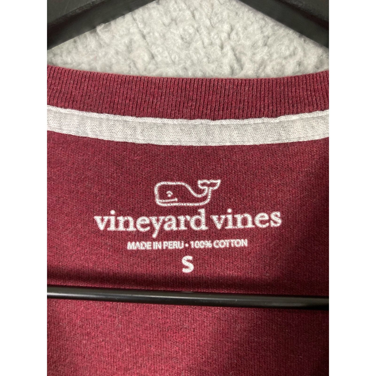 Vineyard Vines Vineyard Vines Men's Long Sleeve Maroon Red Cotton Small Size US S / EU 44-46 / 1 - 2 Thumbnail