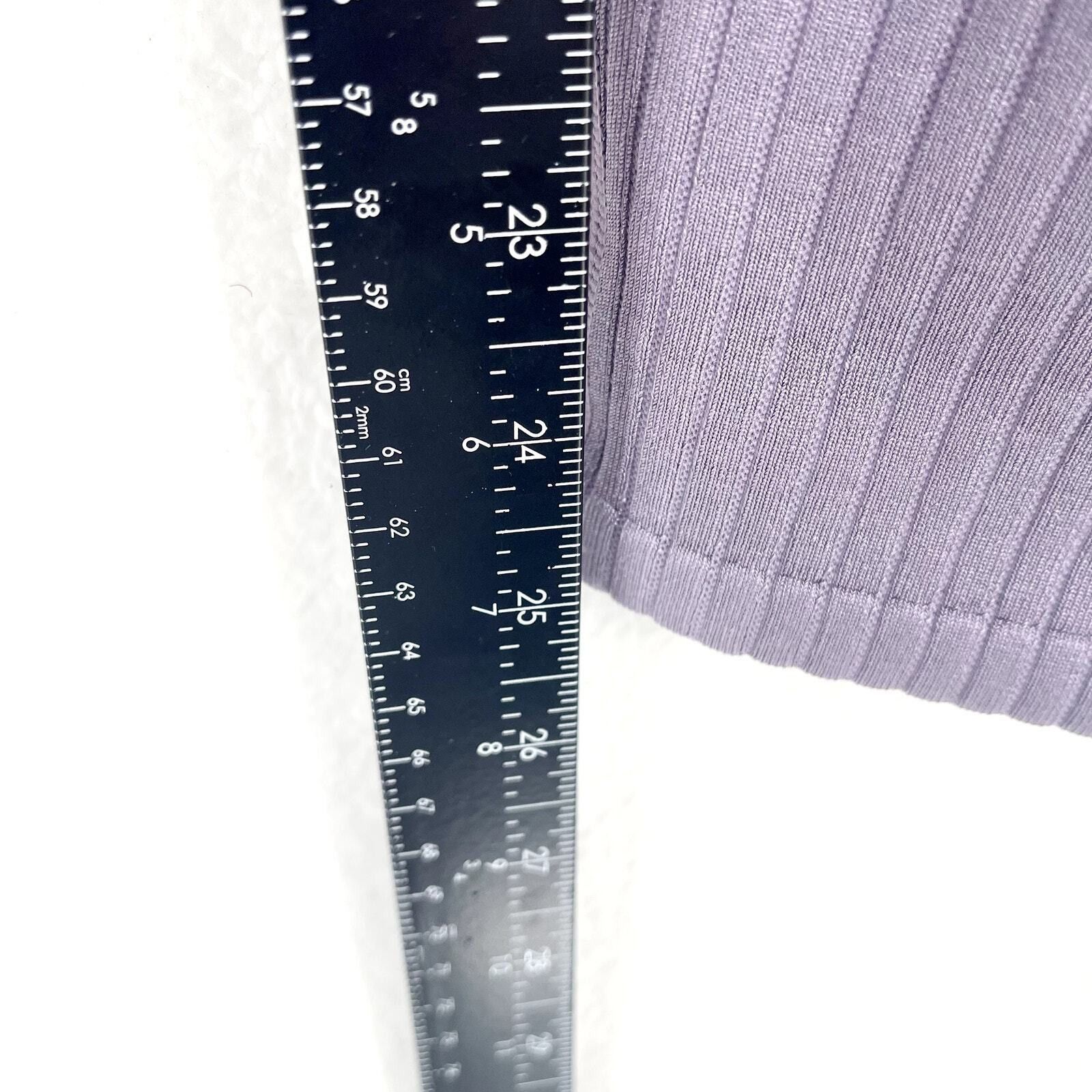 Good American Good American Ribbed Dusty Violet High Waisted Leggings S/M Size 25" / US 0 / IT 36 - 4 Thumbnail