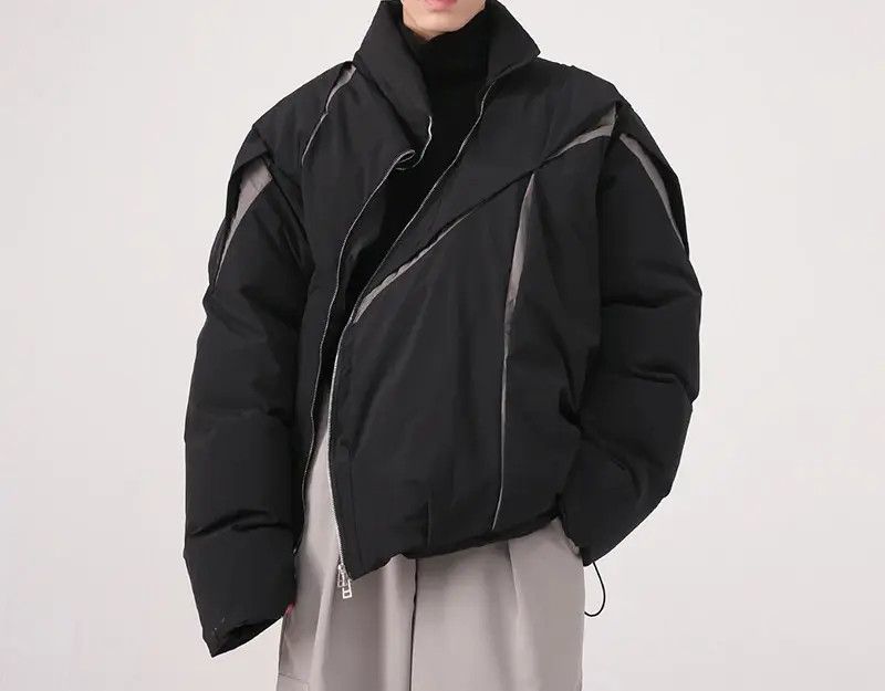 image of Men's Wear Winter New Korean Fashion in Black (Size Medium)