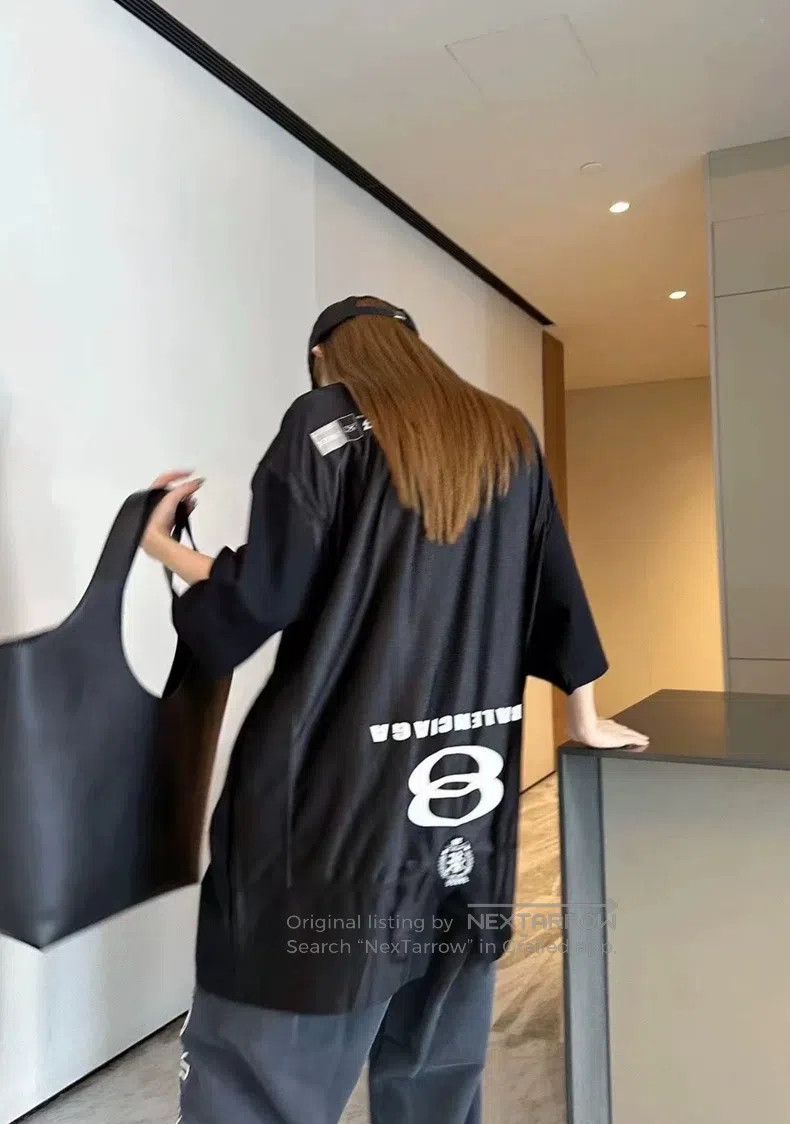 Balenciaga Balenciaga Back Reverse Patchwork Embroidered Logo Black S Size US L / EU 52-54 / 3 - 2 Thumbnail