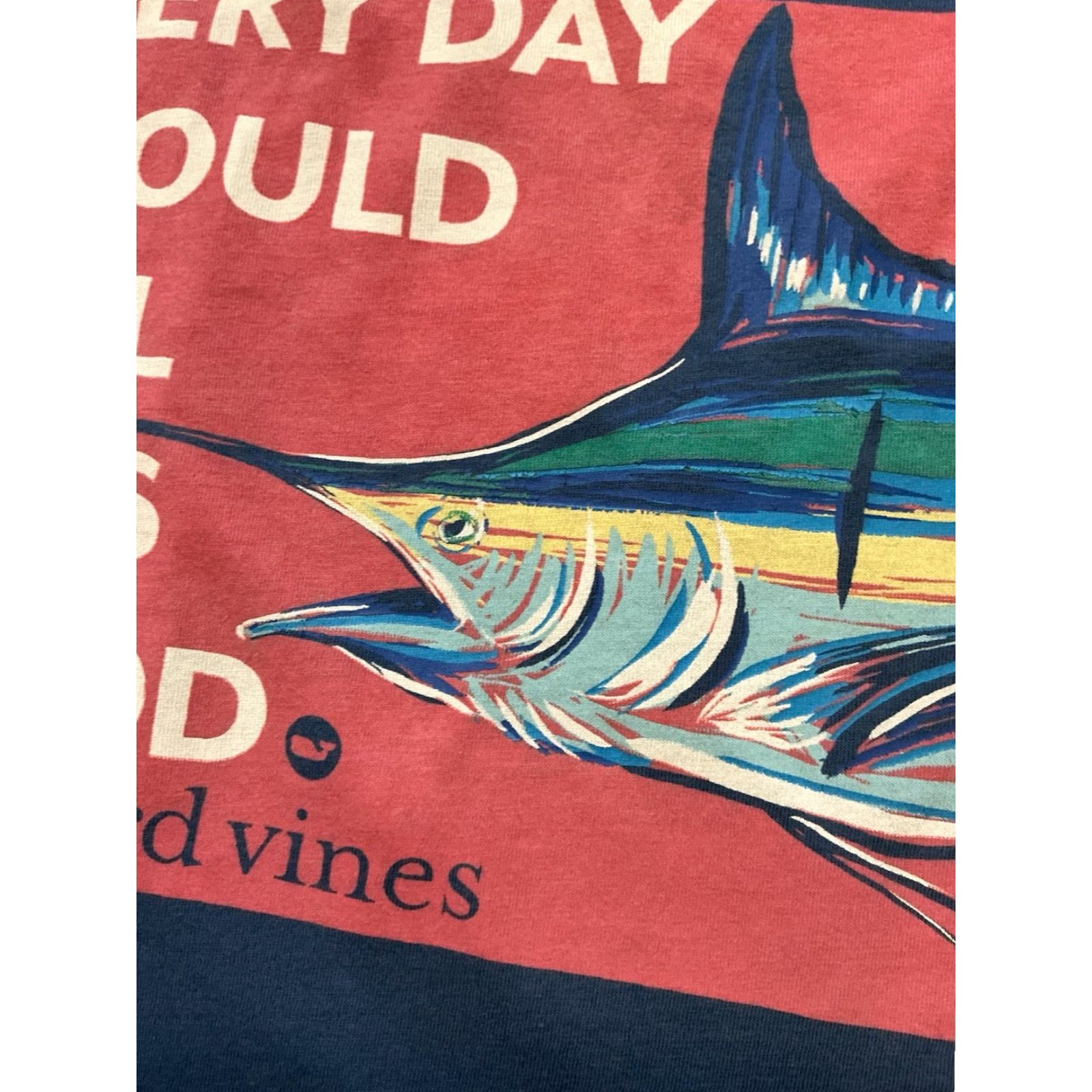 Vineyard Vines Vineyard Vines Everyday Should Feel This Good Swordfish Whale Pocket S/S T-Shirt Small Blue Mens Shirt Size US S / EU 44-46 / 1 - 8 Thumbnail