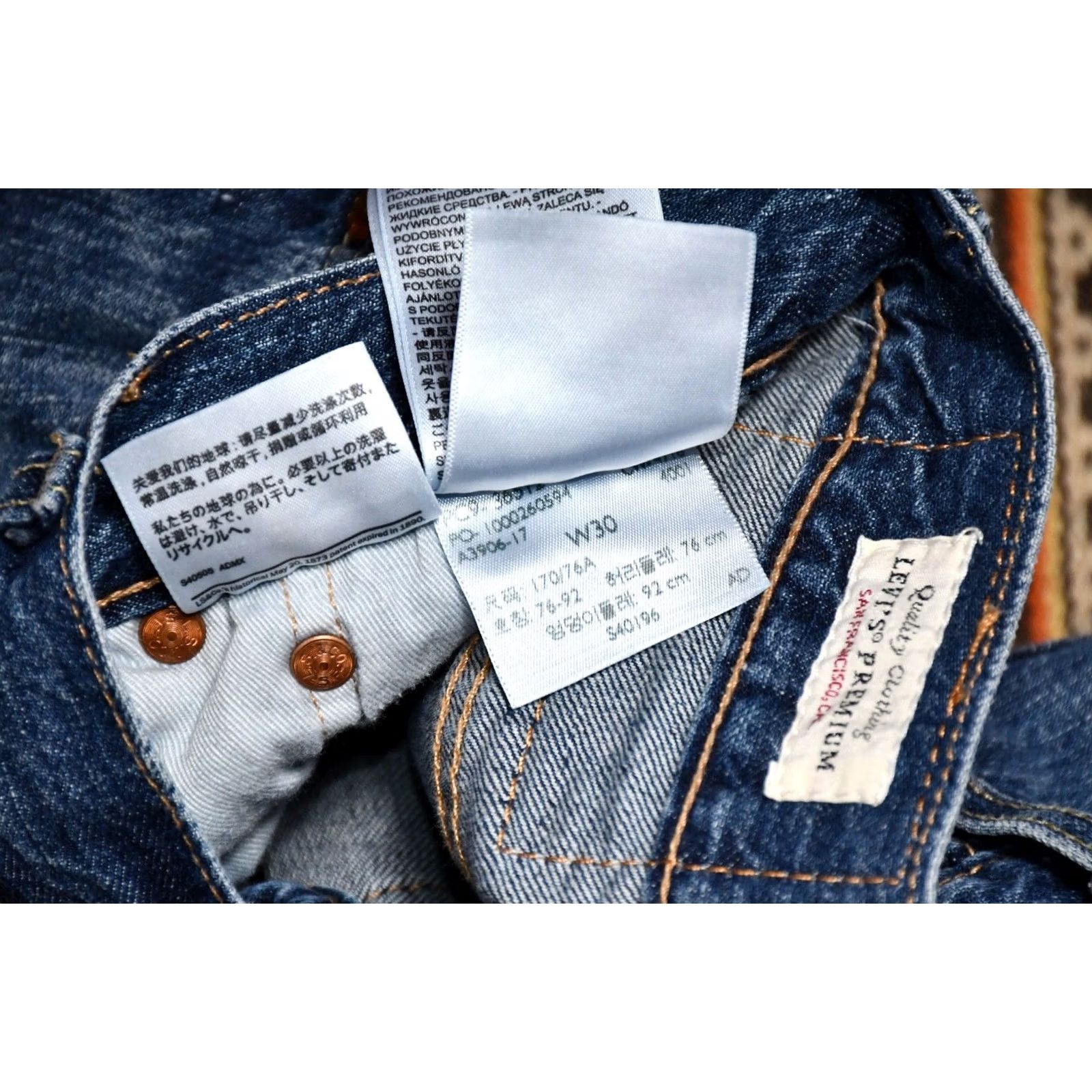 Levi's LEVI'S 501 Men's Jean Shorts Button Fly Blue Cotton Denim 30 Big E Regular Waist 15.75in Inseam 9.84in Length 20.87in 100% Cotton Casual Men Clothing Size US 30 / EU 46 - 7 Thumbnail
