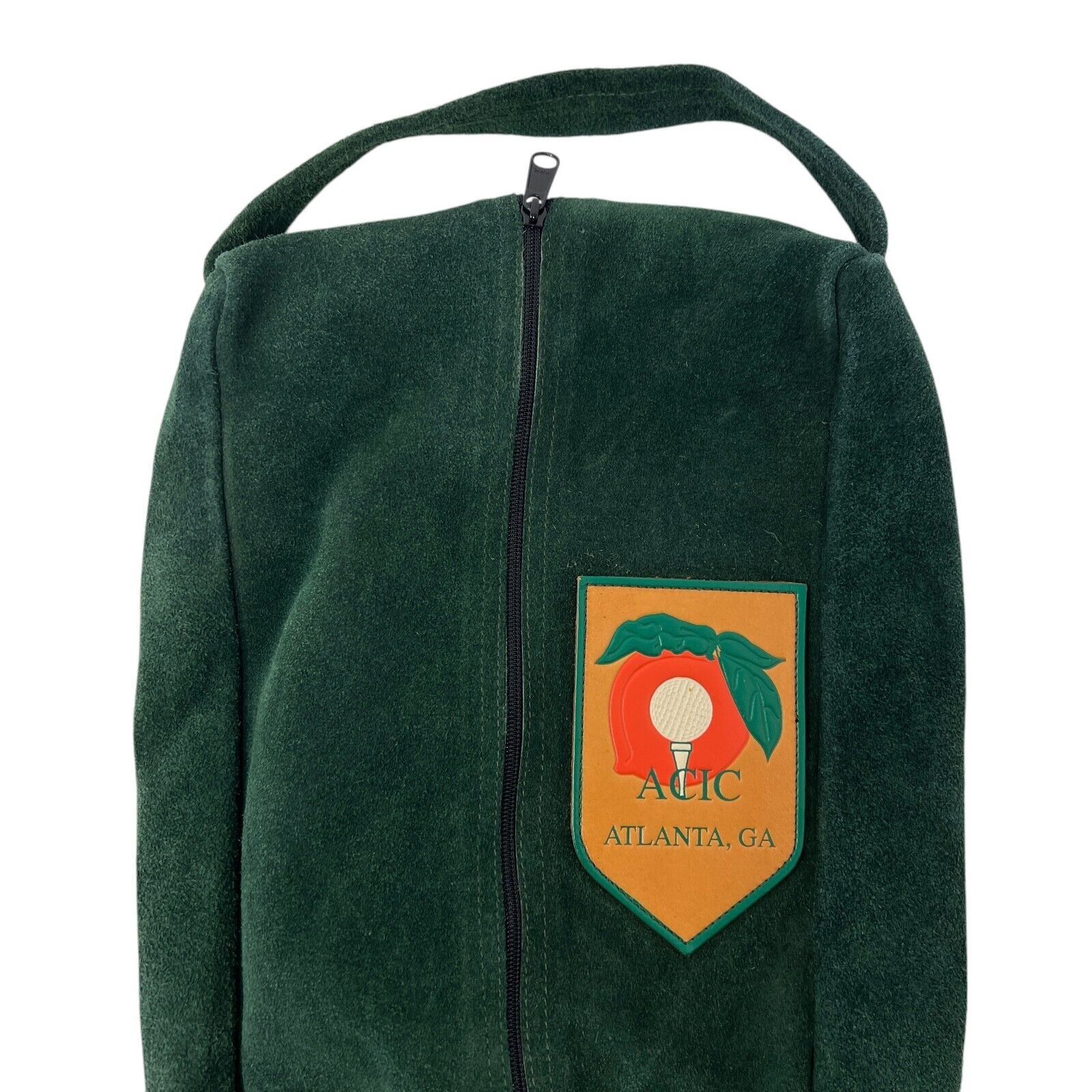 Vintage Vintage Green Suede ACIC Atlanta, GA Golf Sherpa Lined Bag Size ONE SIZE - 8 Thumbnail