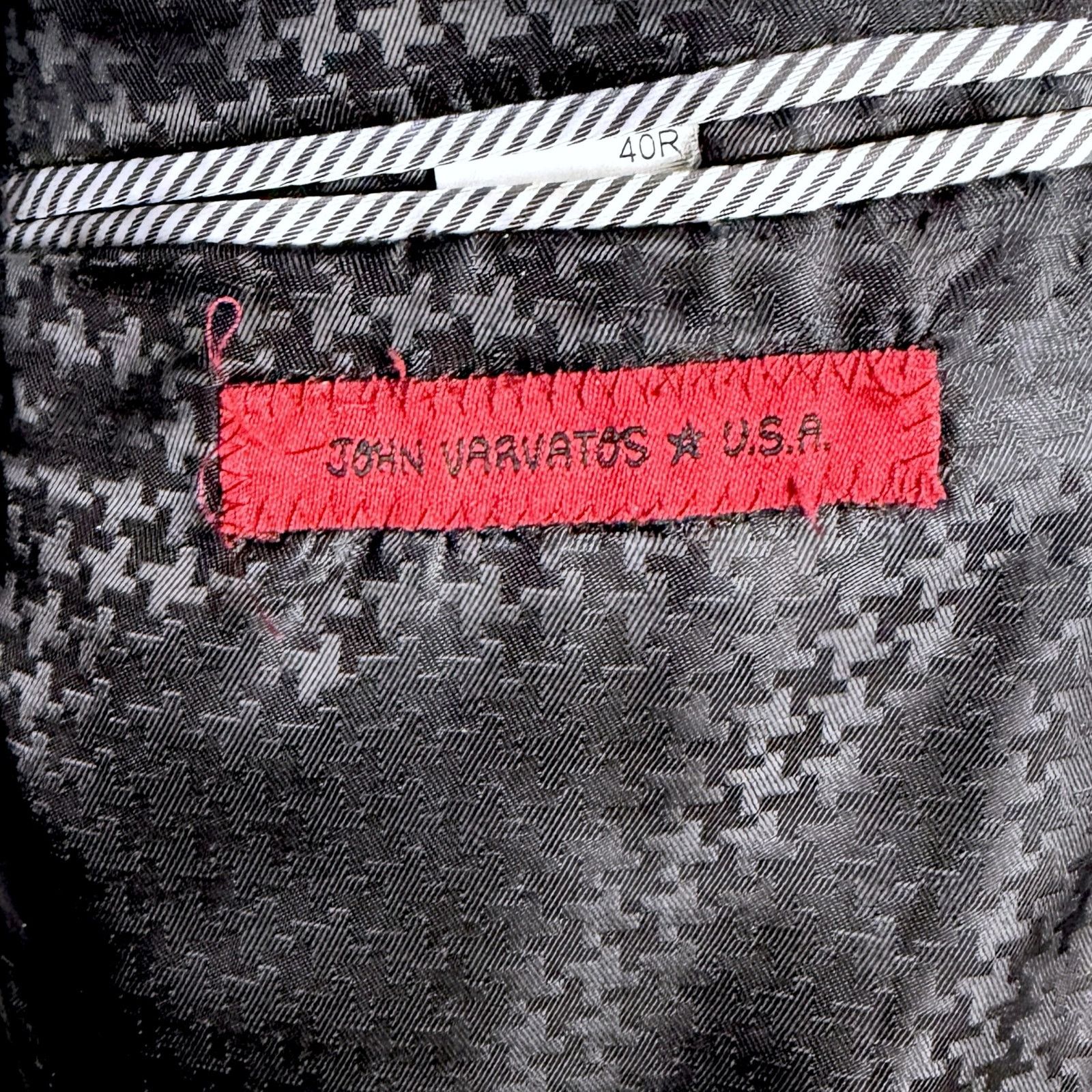 John Varvatos John Varvatos USA Men's 40R Dark Gray Blue Plaid Blazer Size 40R - 9 Thumbnail