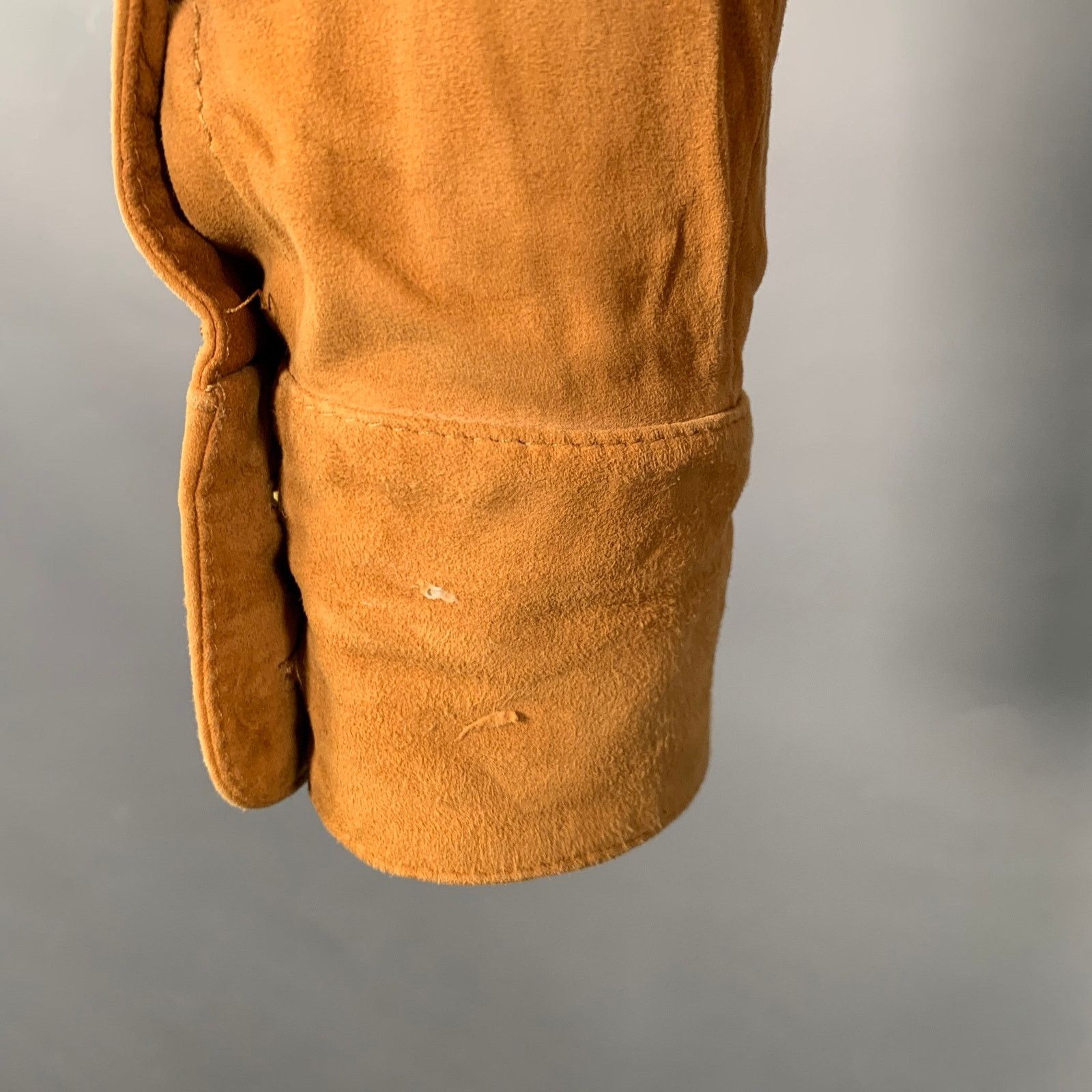 Dolce & Gabbana Camel Suede Military Two Pockets Epaulets Long Sleeve Shirt Size US XS / EU 42 / 0 - 4 Thumbnail