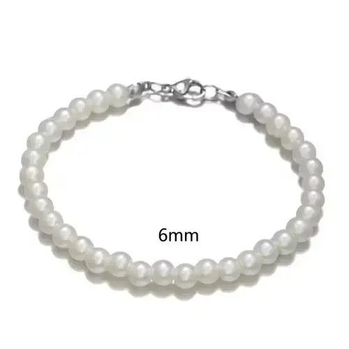 Jewelry 6mm Handmade Elastic Beads Bracelets Size ONE SIZE - 3 Thumbnail