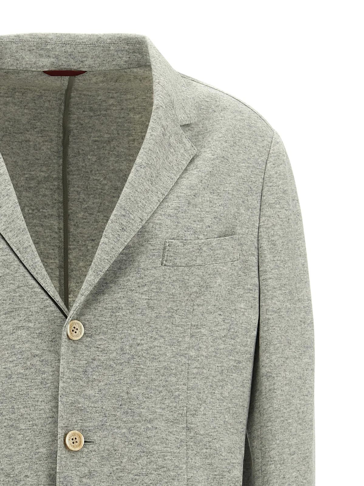 Brunello Cucinelli o1w1db10126 Single Breasted Jersey Blazer in Light Grey Size US XL / EU 56 / 4 - 3 Thumbnail