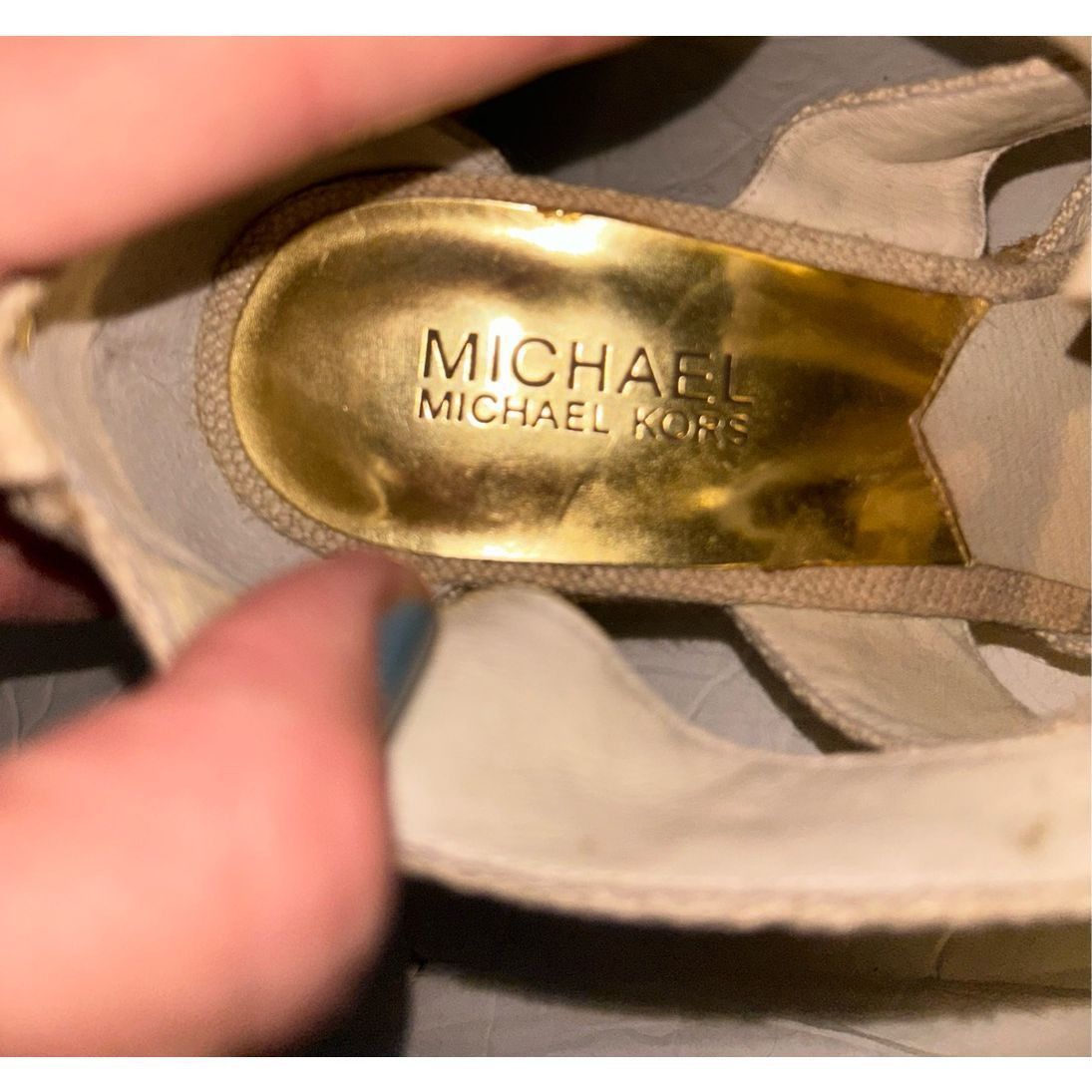 Michael Kors Michael Kors Womens Berkley Cream Wedge Espadrille Sandal Shoes Size 7 Size US 7 / IT 37 - 6 Thumbnail