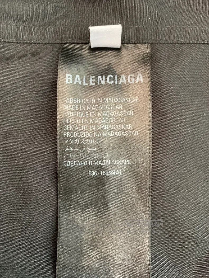 Balenciaga Balenciaga Double B Embroidered Asymmetric Black Shirt Size XS / US 0-2 / IT 36-38 - 7 Thumbnail