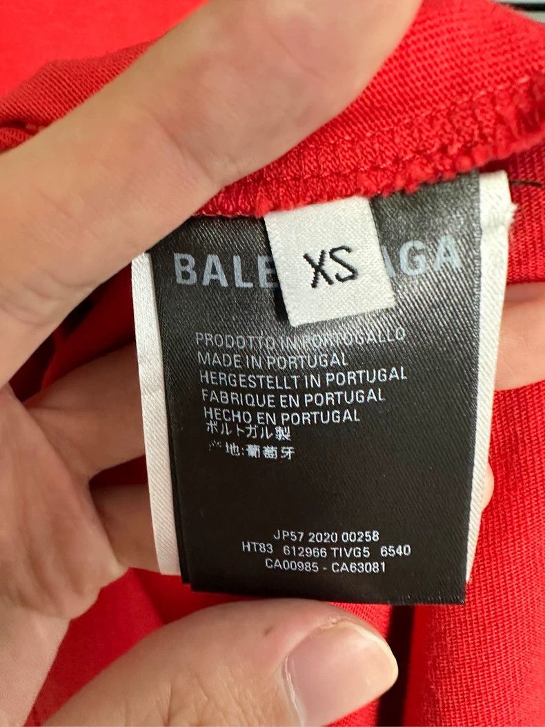 Balenciaga Balenciaga Front and Back Logo Letter Red Short Sleeve T-S Size US XS / EU 42 / 0 - 5 Thumbnail