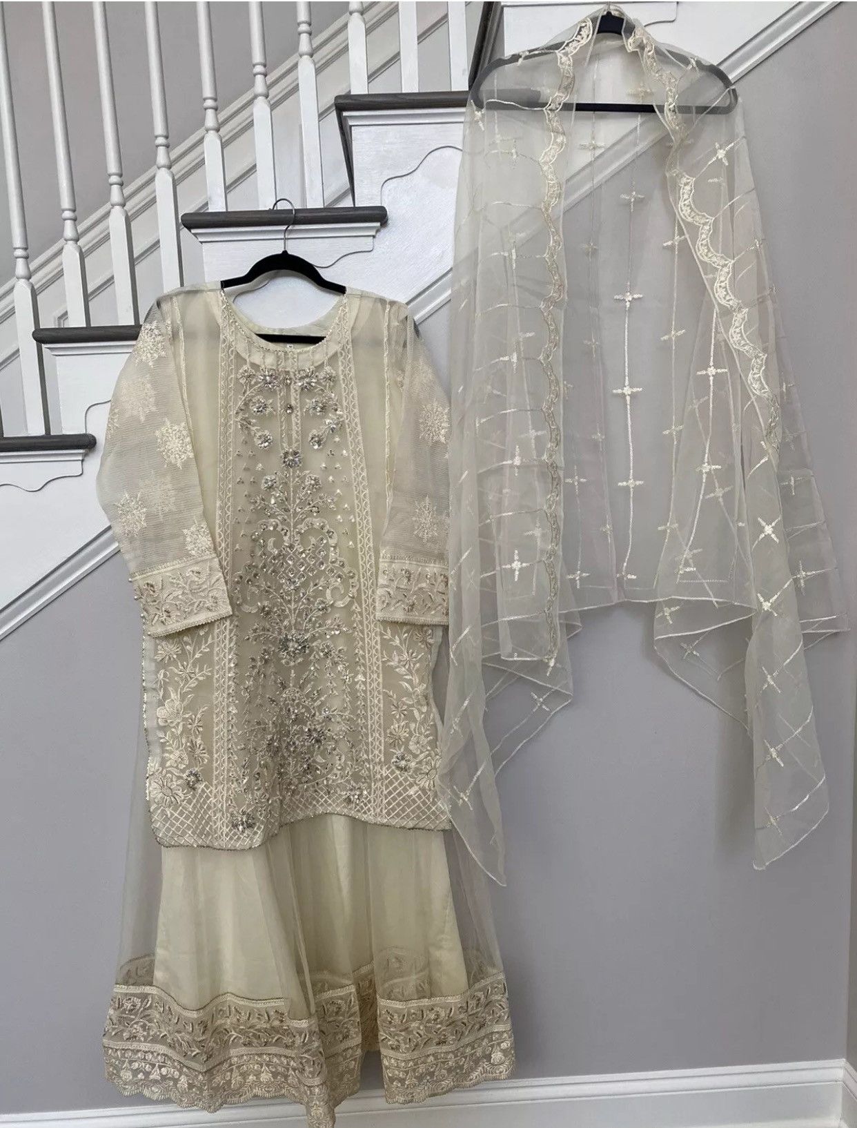 Other Pakistani Indian Designer 4pc Maxi Dress New Size M / US 6-8 / IT 42-44 - 10 Thumbnail