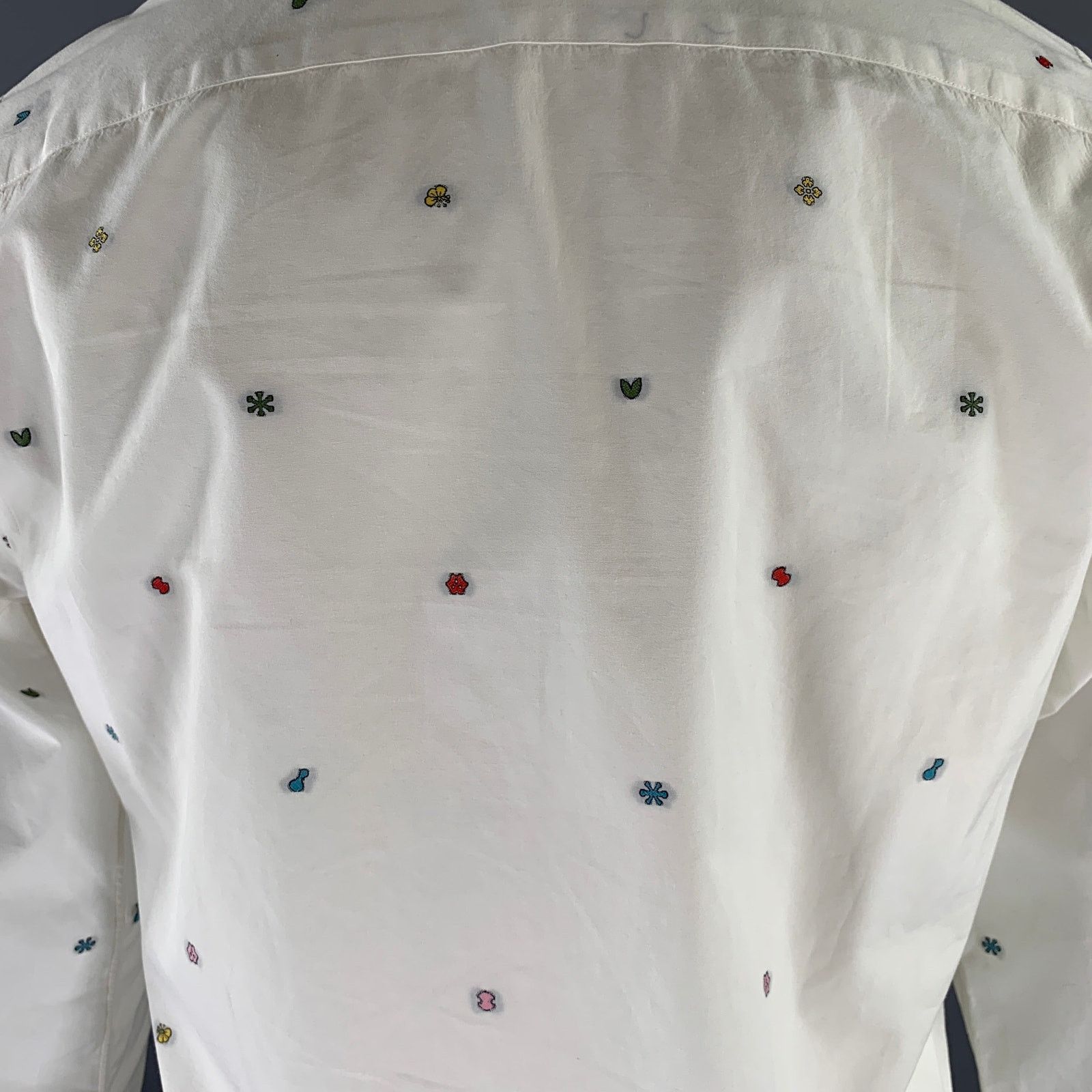 Kenzo KENZO S White Cotton Button Up Long Sleeve Shirt Size US S / EU 44-46 / 1 - 5 Thumbnail