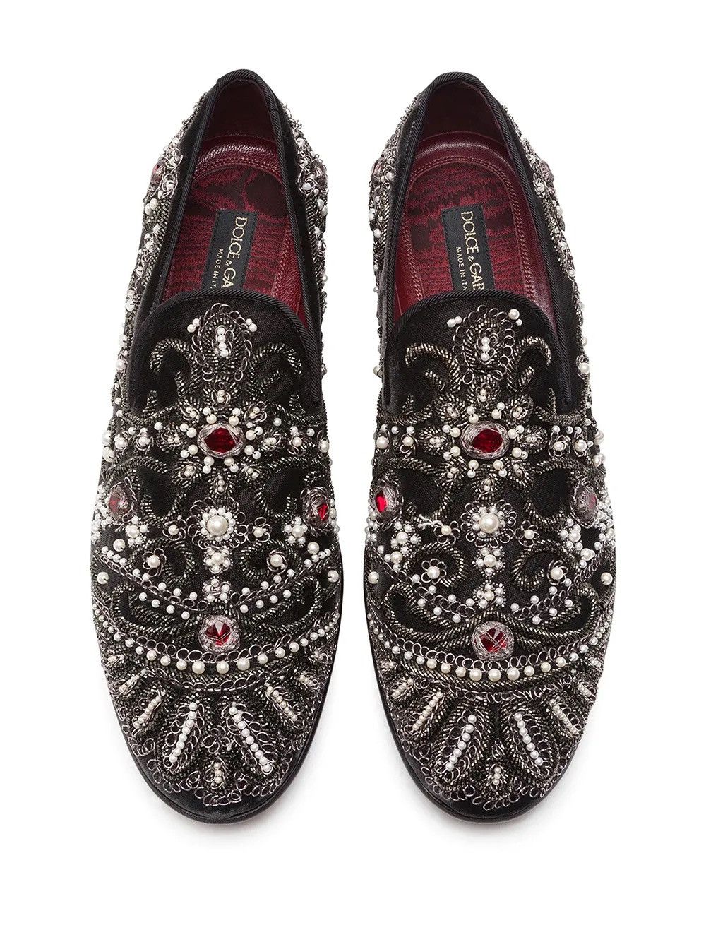 Dolce & Gabbana Velvet slippers with embroidery Size US 9.5 / EU 42-43 - 5 Thumbnail