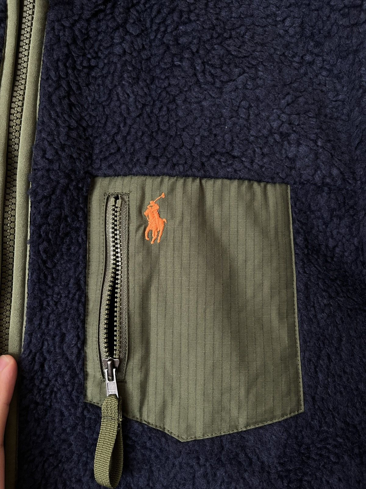 Polo Ralph Lauren PRL Sherpa Fleece Hybrid Pocket Logo Jacket Size US M / EU 48-50 / 2 - 4 Thumbnail