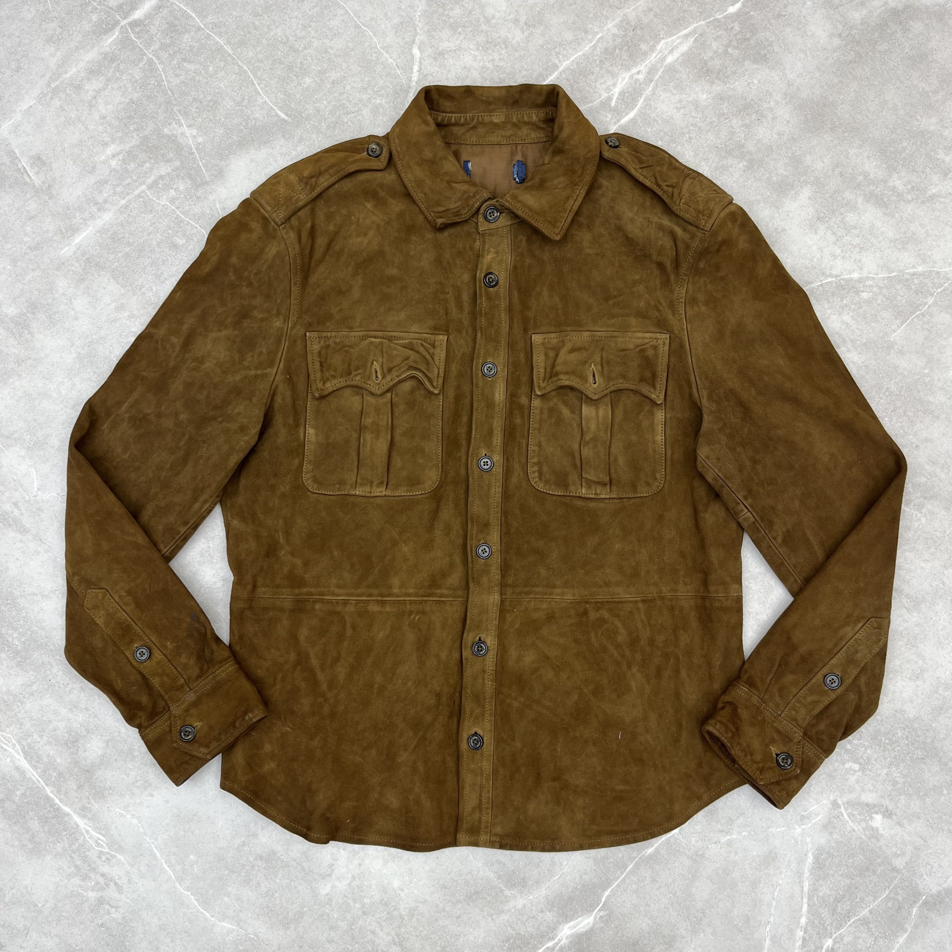 Polo Ralph Lauren Polo Ralph Lauren Suede Overshirt Utility Shirt Jacket Size US M / EU 48-50 / 2 - 1 Thumbnail