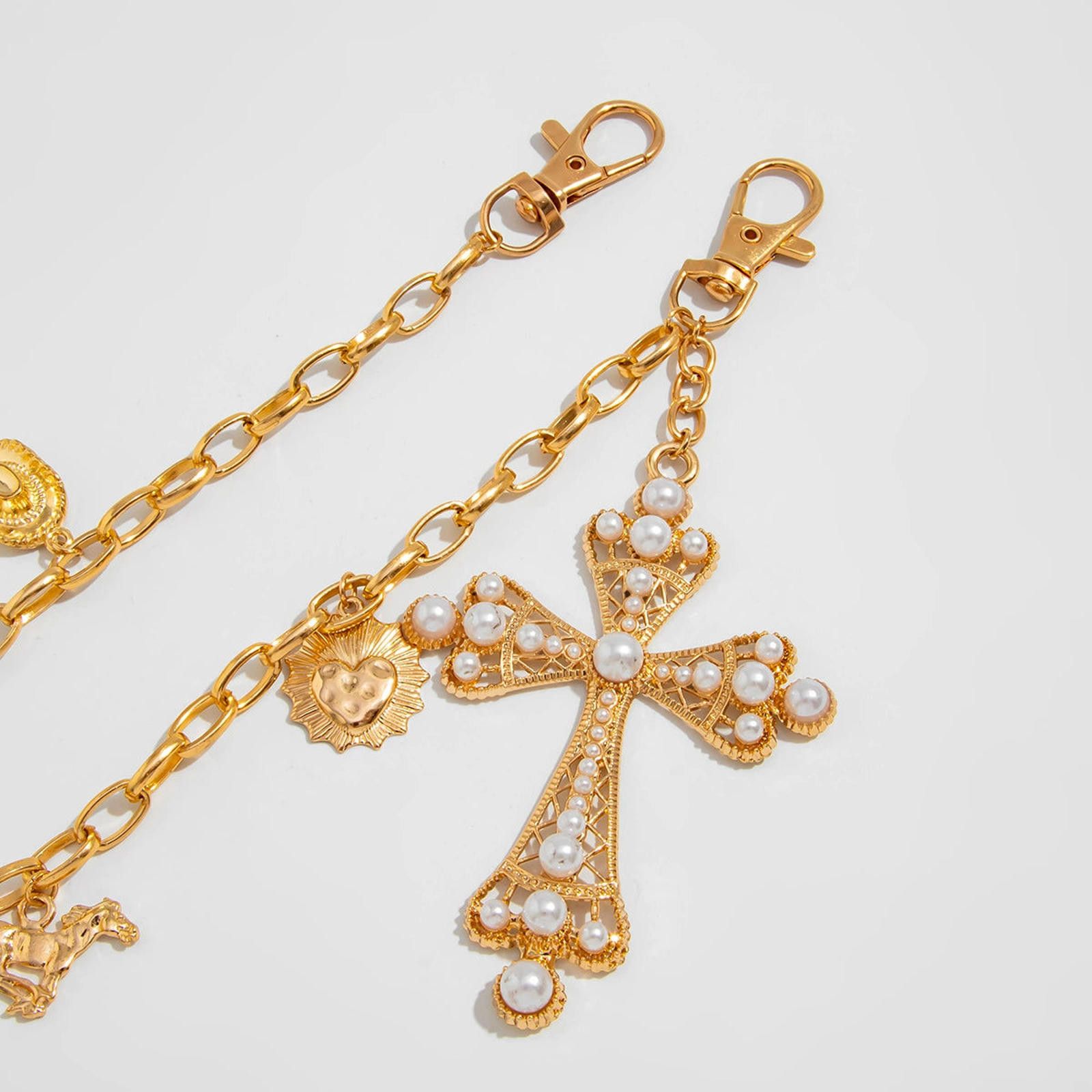 Jewelry Gold Chain Cross Pendant Wallet Chain, Men's Jewelry Size ONE SIZE - 7 Thumbnail