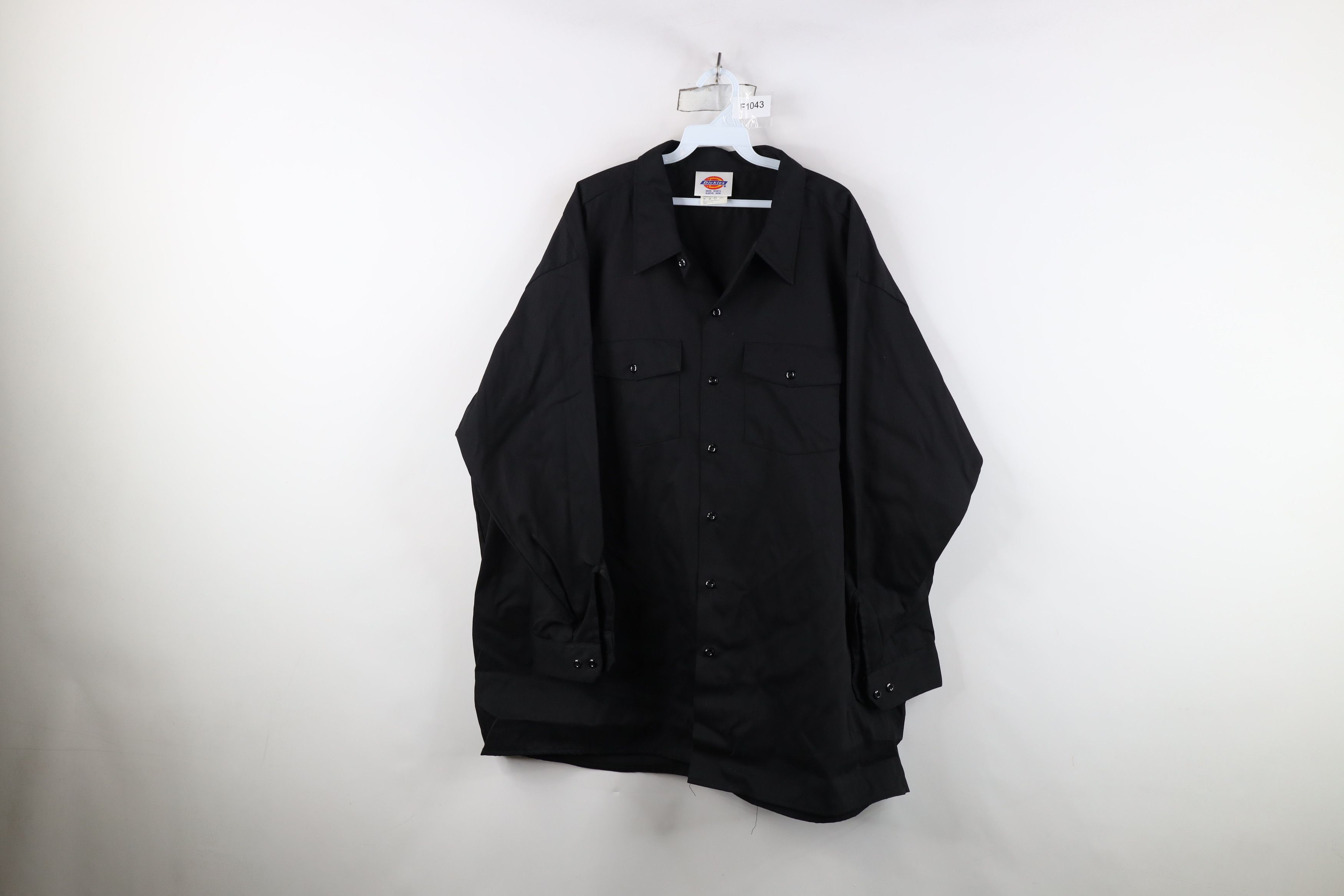 Dickies Vintage 90s Dickies Workwear Mechanic Button Shirt Black USA Size US XL / EU 56 / 4 - 1 Thumbnail