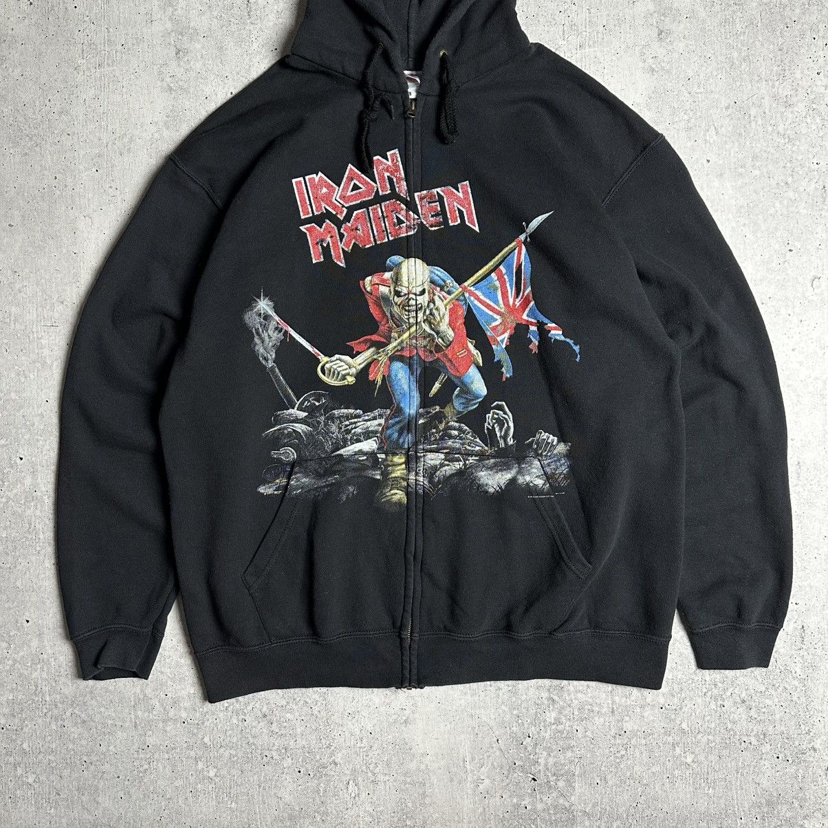 Iron Maiden × Vintage Iron Maiden Vintage Fullprint Zip Hoodie XL Nobody Win Fight Size US XL / EU 56 / 4 - 3 Thumbnail