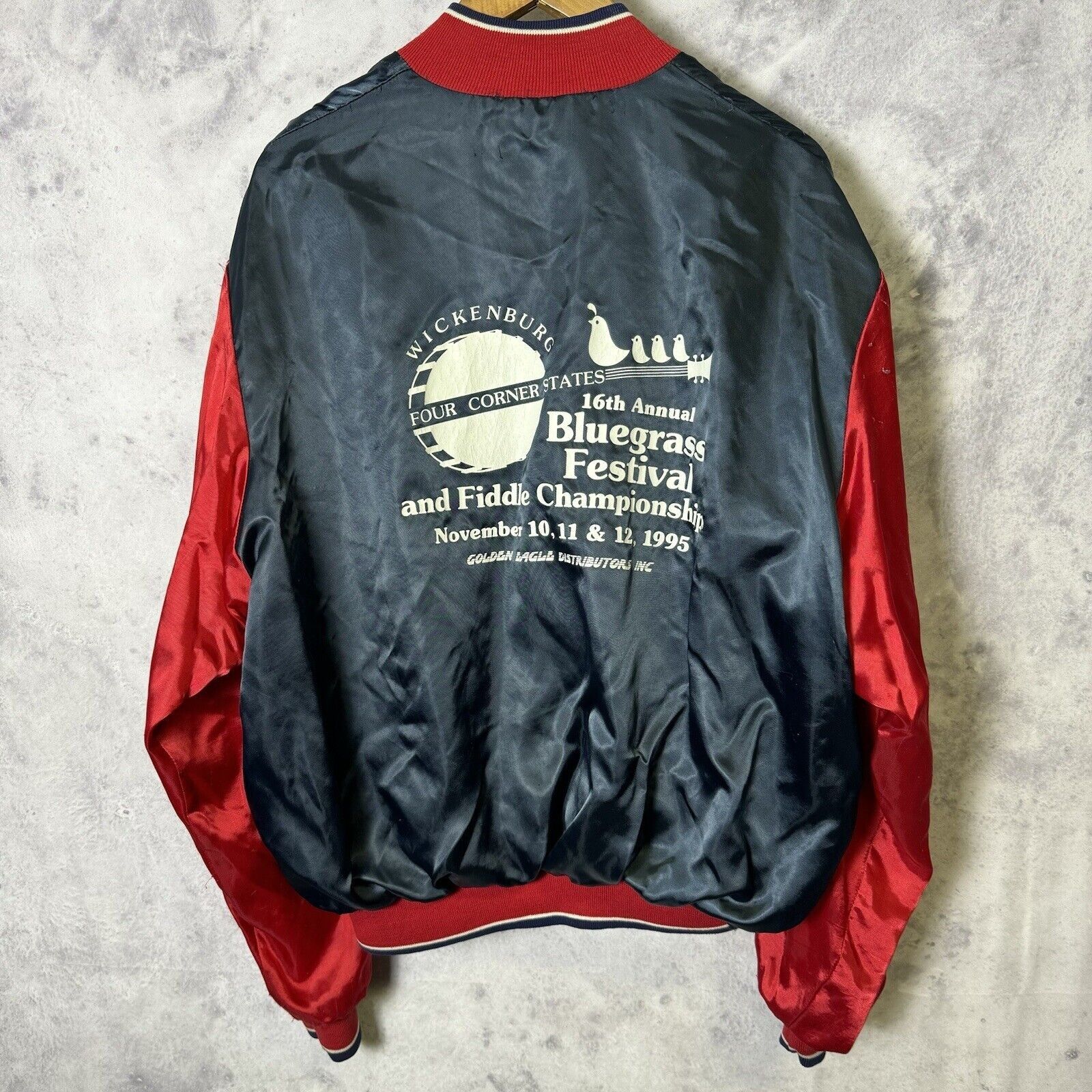 Vintage Vintage Bud Light Bomber Jacket Mens XL 80s Satin Blue Blueg Size US XL / EU 56 / 4 - 2 Thumbnail