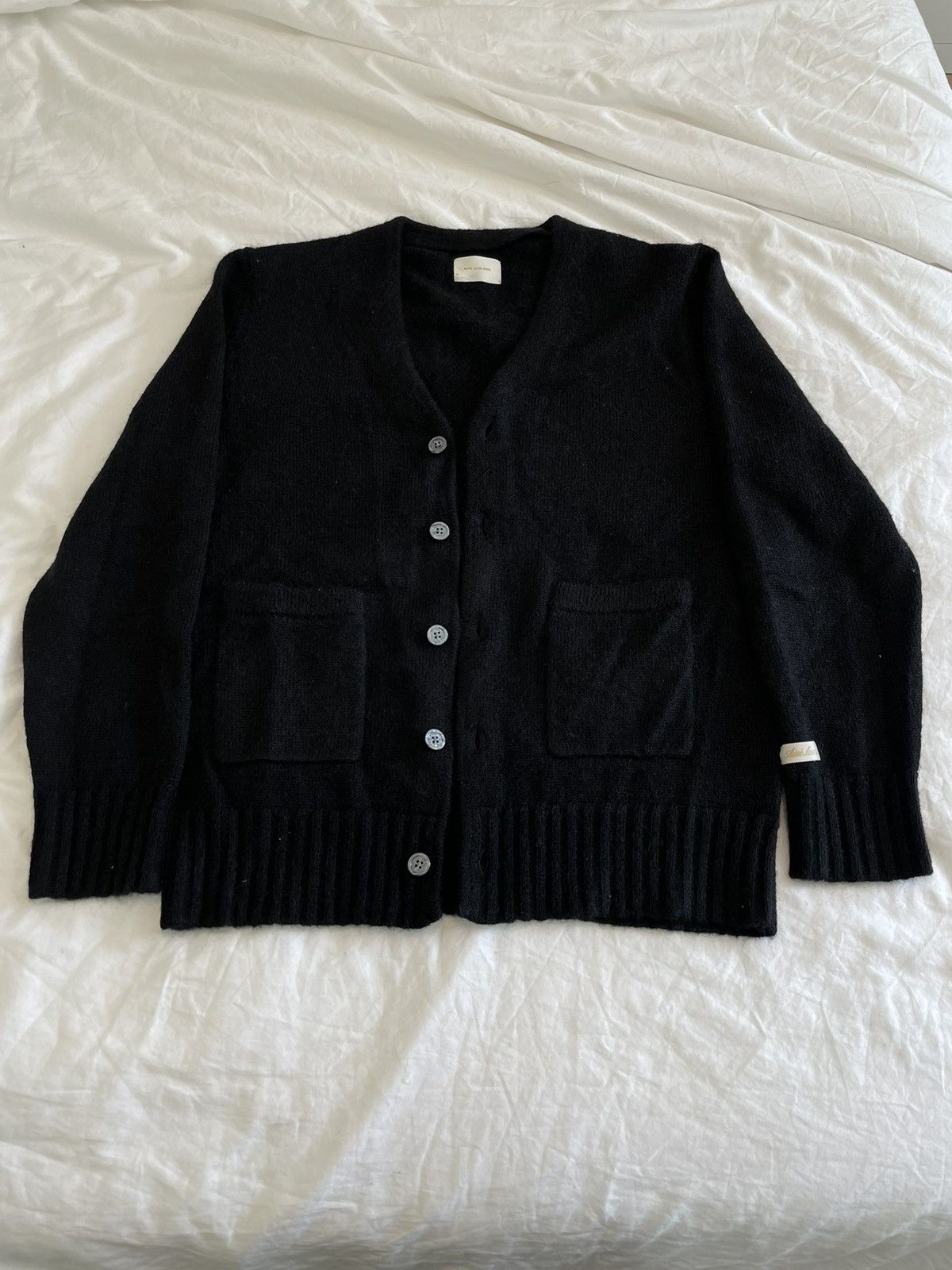 image of Aime Leon Dore Mohair Cardigan in Black, Men's (Size Medium)