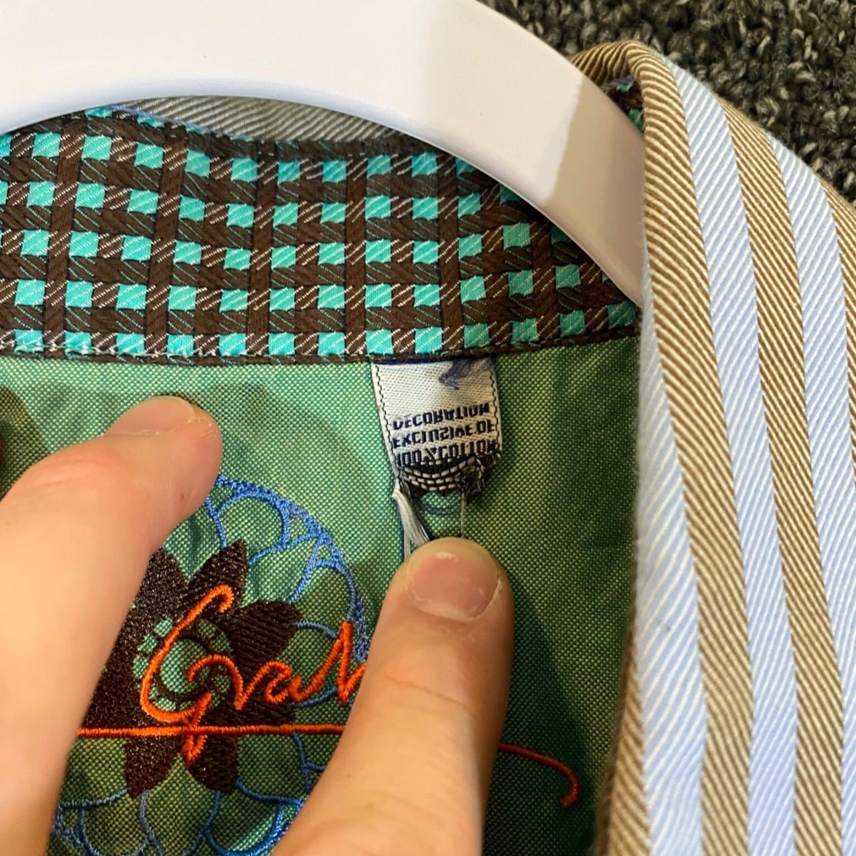 Robert Graham Robert Graham Shirt Mens XL Multicolor Striped Button-Up Outdoors L/S Size US XL / EU 56 / 4 - 3 Thumbnail