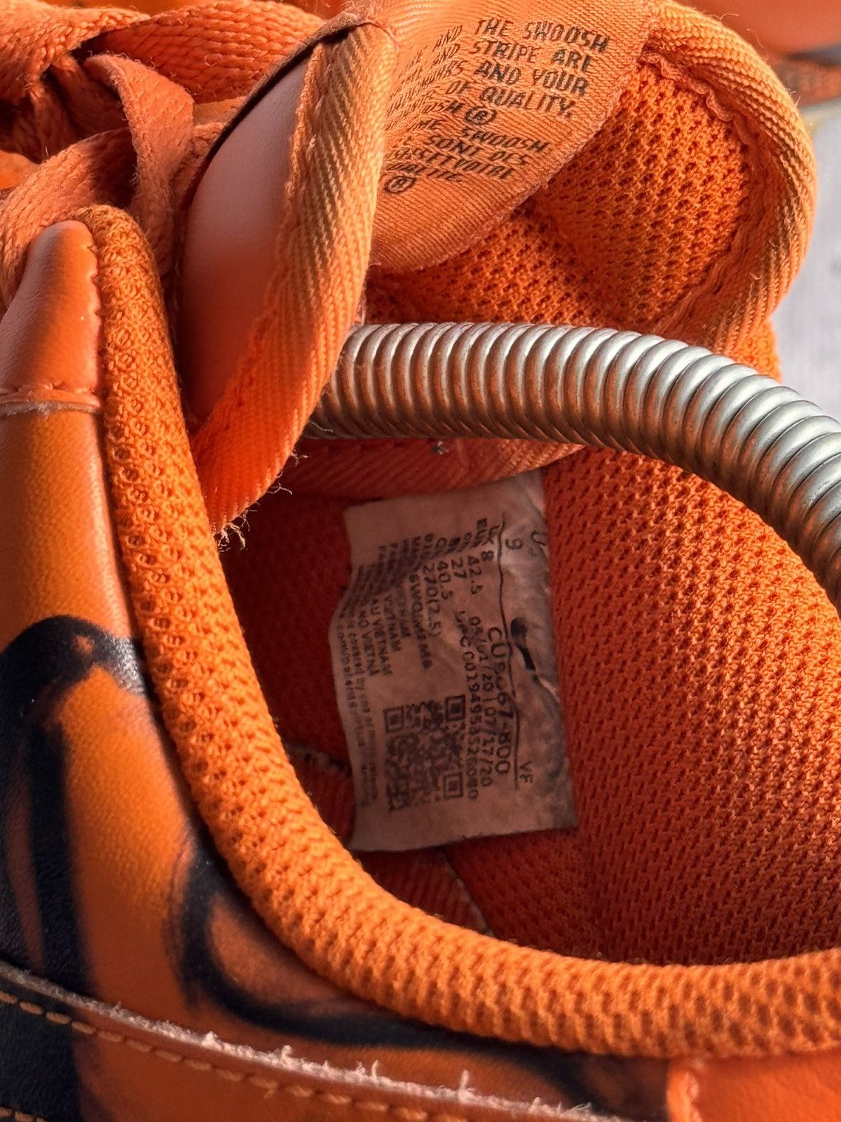 Nike × Vintage Nike Air Force 1 skeleton „orange” Size US 9 / EU 42 - 7 Thumbnail