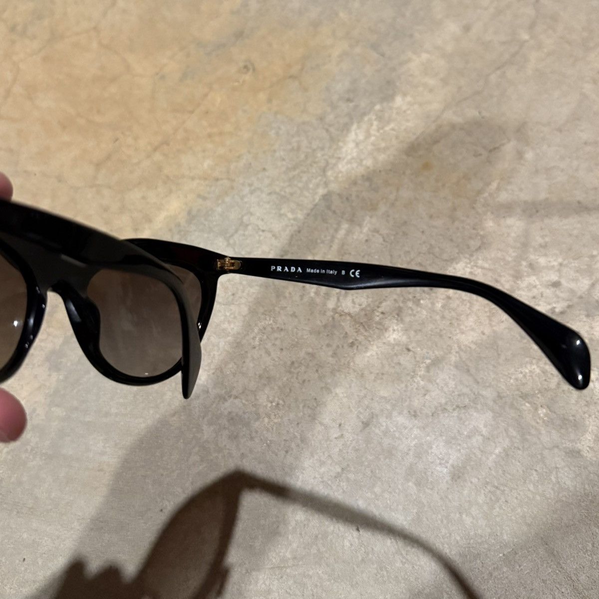 Prada Prada Cat Eye Crystal Sunglasses Black Havana SPR 04P Size ONE SIZE - 14 Thumbnail