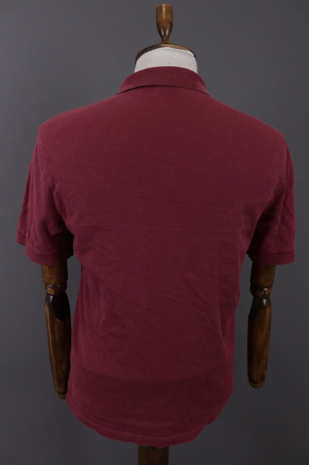 Lacoste Men Stretch Fit Burgundy Short Sleeve Polo Shirt Size 5 Size US M / EU 48-50 / 2 - 9 Thumbnail