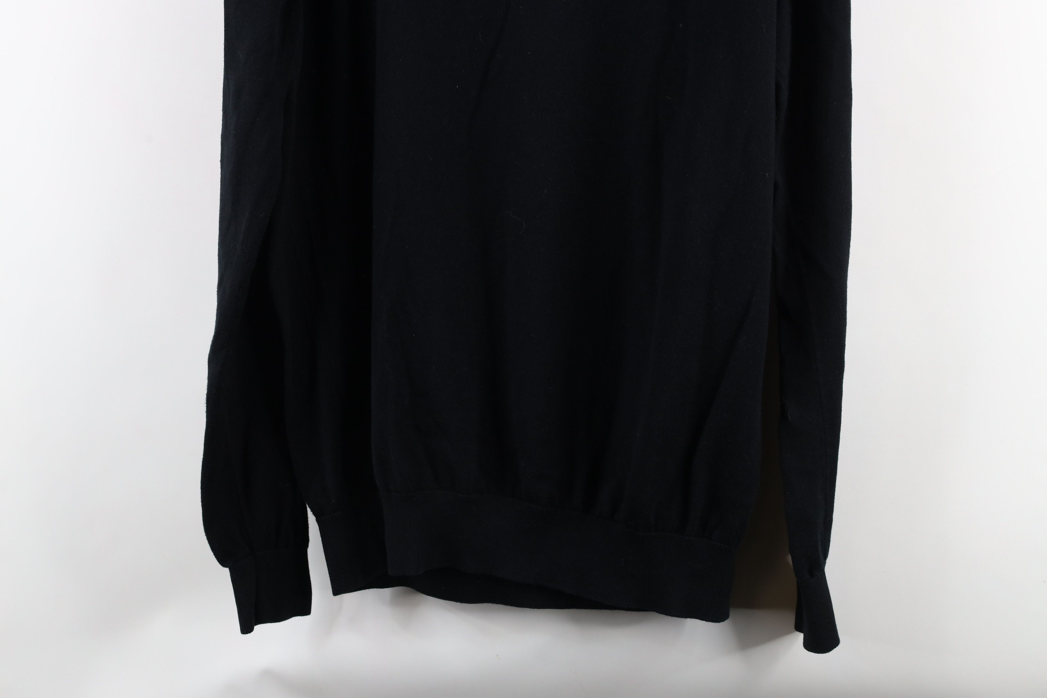 Lacoste × Vintage Vintage Lacoste Croc Logo Cotton Knit V-Neck Sweater Black Size US M / EU 48-50 / 2 - 11 Thumbnail