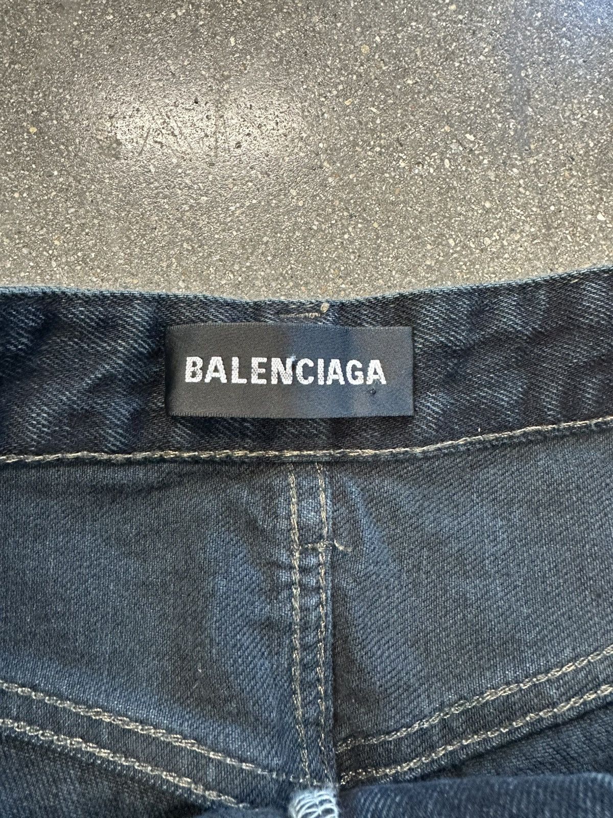 Balenciaga Balenciaga Wide Leg Washed Cargo Jeans Black Size US 34 / EU 50 - 3 Thumbnail
