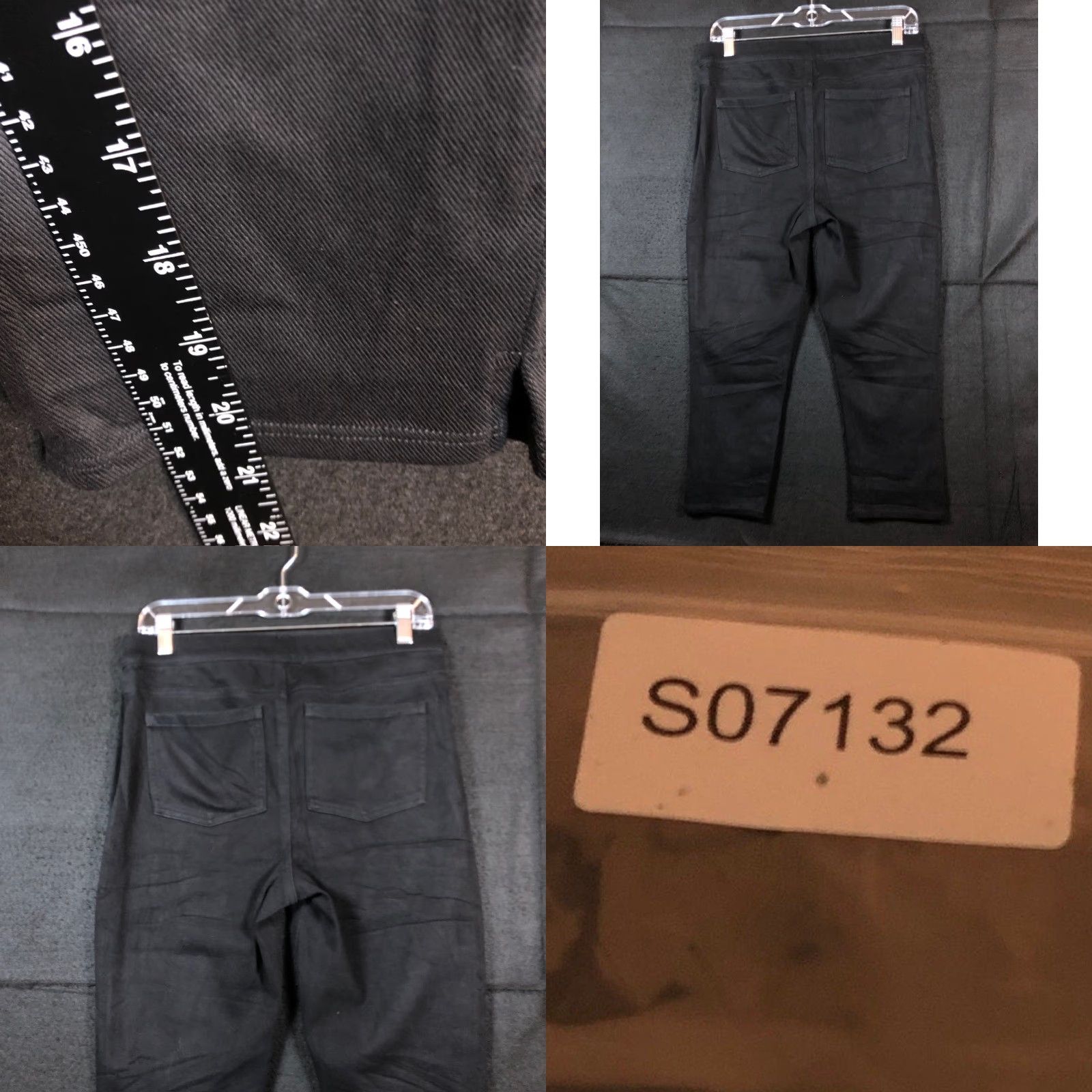 Spanx VINTAGE Spanx Womens Pants Black Pull On High Rise Skinny Jeggings Stretch Large Size 36" / US 14 / IT 50 - 8 Thumbnail
