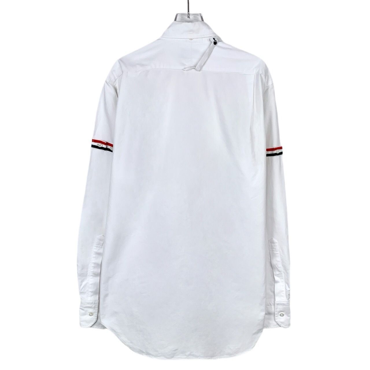 Thom Browne Thom Browne White Cotton Long-Sleeve Shirt W/ Red & Black Ar Size S / US 4 / IT 40 - 8 Thumbnail
