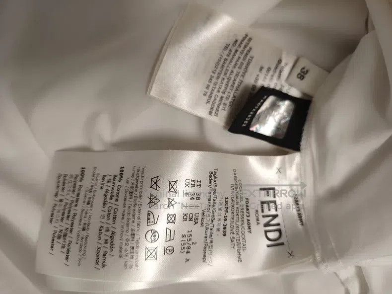 Fendi Fendi White Shirt Dress Size XXS / US 00 / IT 34 - 4 Thumbnail