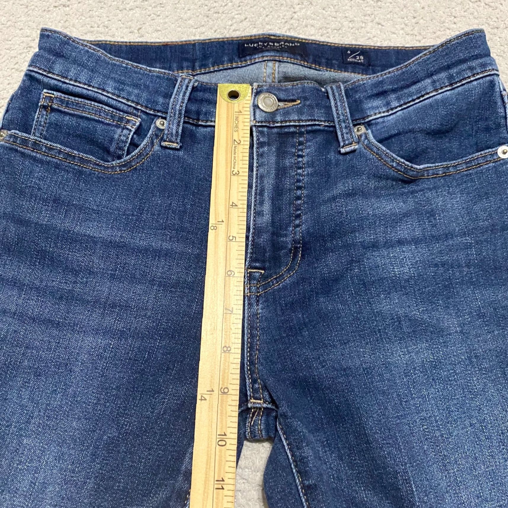 Lucky Brand Lucky Brand Jeans Womens Sz 6 Blue Denim Dark Wash Ava Skinny Mid Rise Size 28" / US 6 / IT 42 - 7 Thumbnail