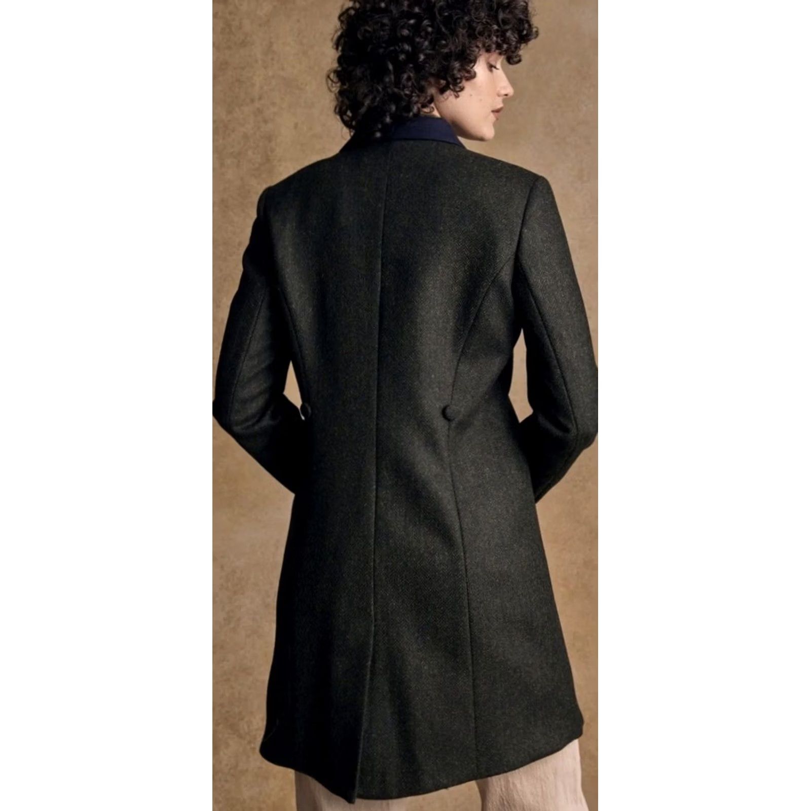 Vintage Jack Murphy Wool Robin Tweed Coat Green Herringbone 100% Wool Single-Breasted Lined Button Closure Women Size 6 NWT Vintage No Size M / US 6-8 / IT 42-44 - 2 Thumbnail