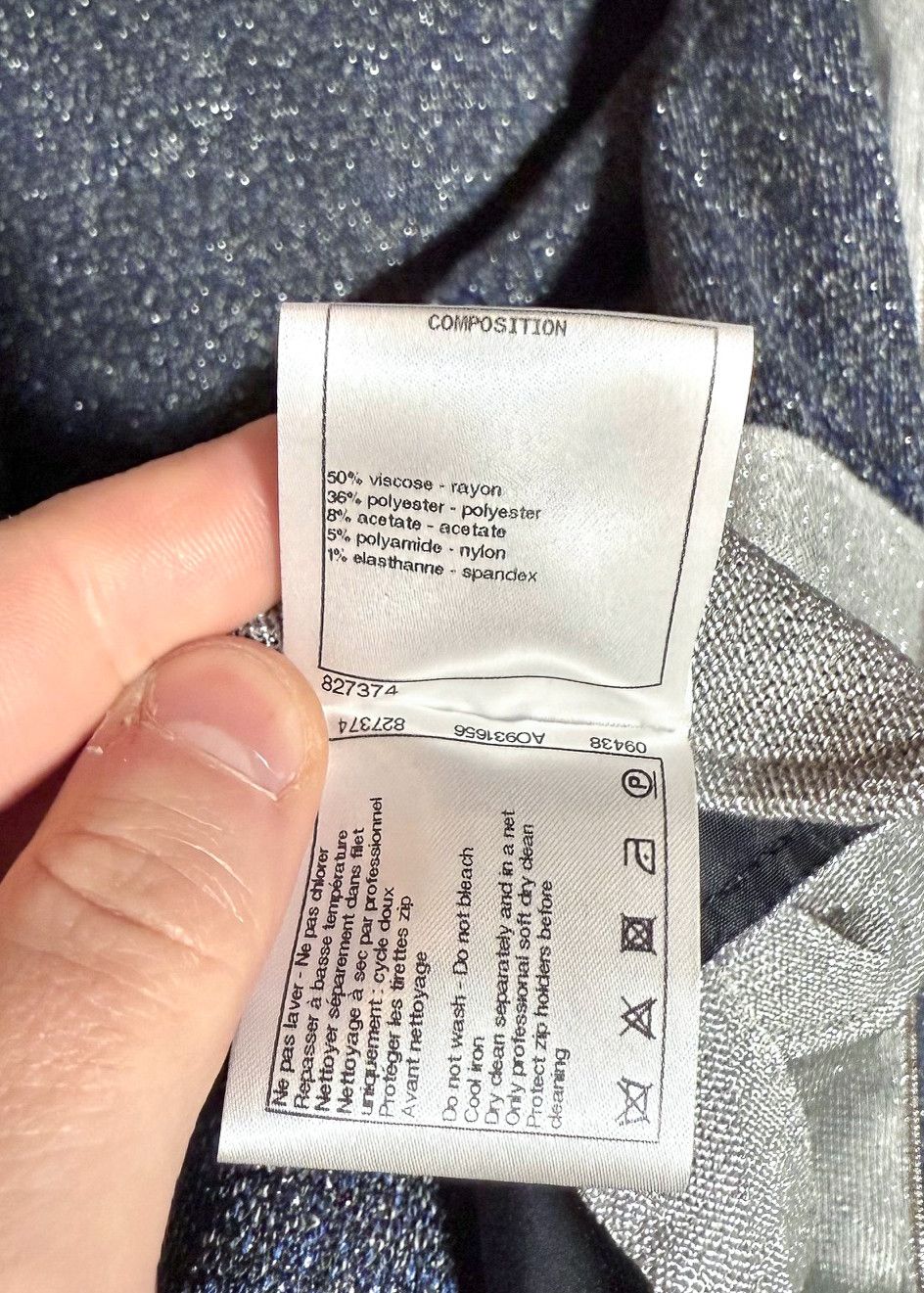 Chanel Chanel 2017 Blue Metallic CC Zip-Up Hoodie Size XL / US 12-14 / IT 48-50 - 10 Thumbnail