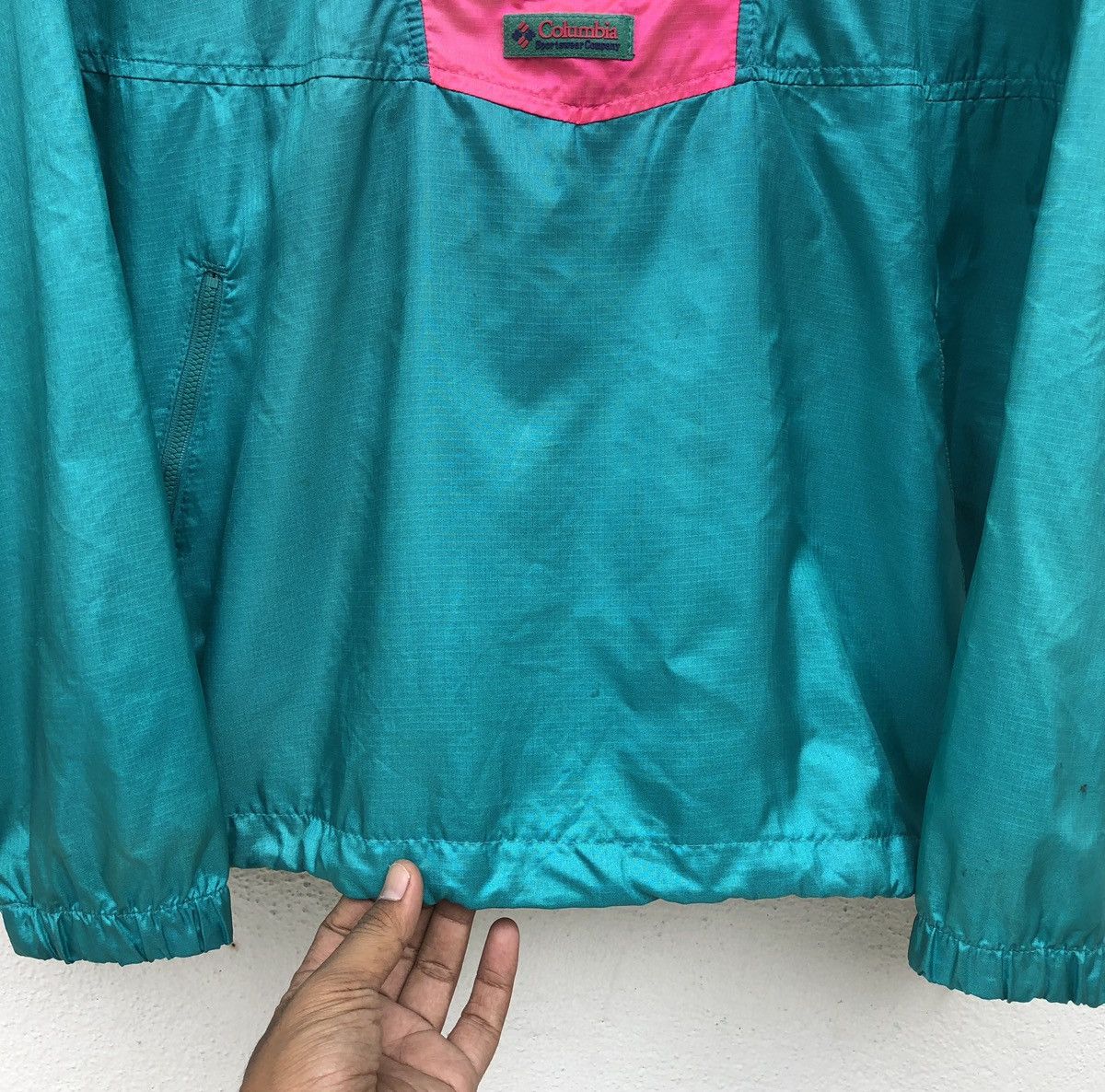 Columbia VTG Columbia Teal Colorblocked Half-Zip Windbreaker Jacket Size US M / EU 48-50 / 2 - 5 Thumbnail