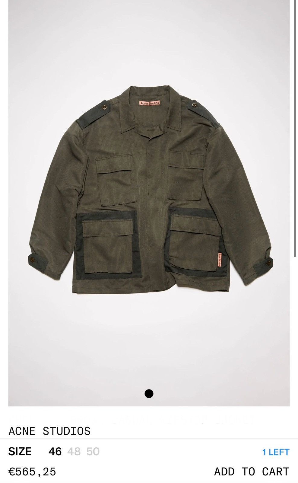 Acne Studios Field Jacket Chestnut Brown 46