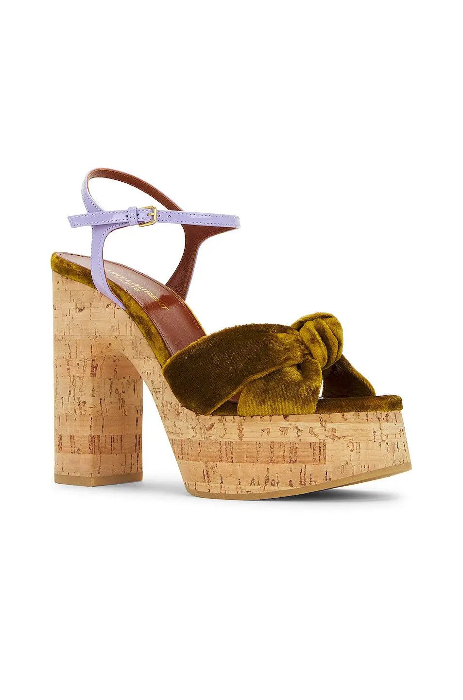 Saint Laurent Paris o1b1hav110724 Bianca Platform Sandals in Multicolor Size US 8 / IT 38 - 2 Thumbnail