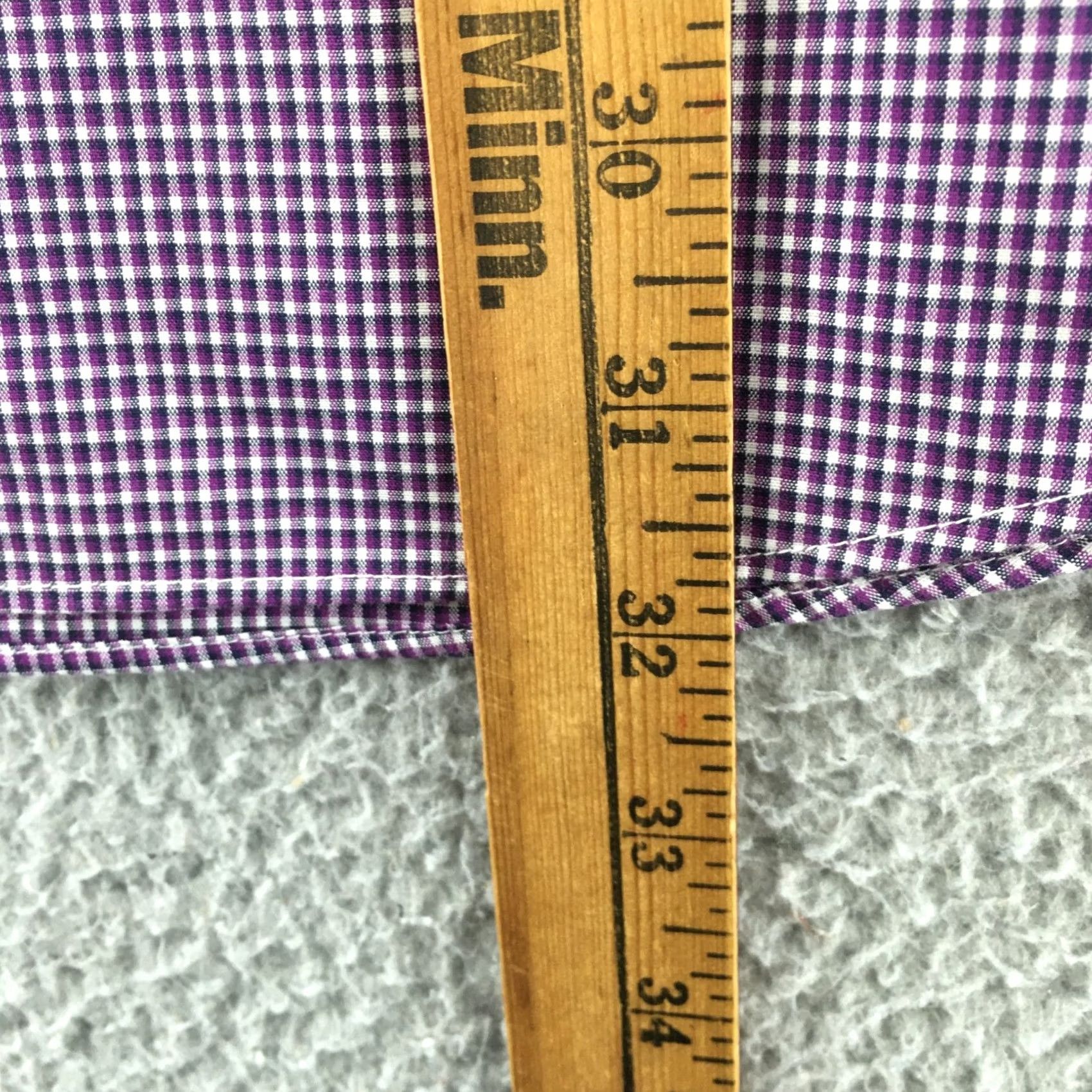 Banana Republic Banana Republic Button-Up Shirt Mens XL Purple Cotton Checkered Non-Iron Stretch Shirt Size US XL / EU 56 / 4 - 5 Thumbnail