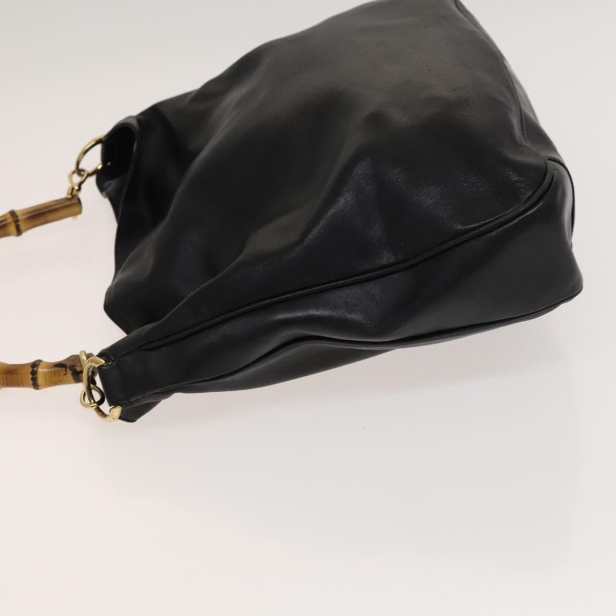 Gucci GUCCI Bamboo Hand Bag Leather Black Gold 001 2058 1577 0 Size ONE SIZE - 5 Thumbnail