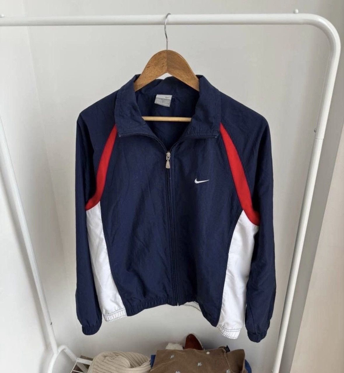 Nike × Vintage Vintage Nike 90s track nylon Y2K light jacket Size US M / EU 48-50 / 2 - 3 Thumbnail