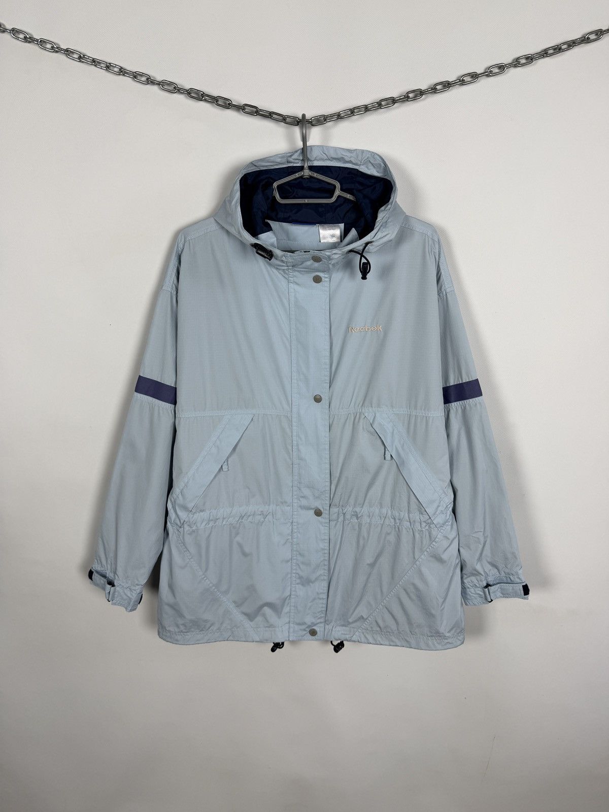 Reebok Women’s Vintage 90s Reebok Nylon Jacket Windbreaker Size L Size L / US 10 / IT 46 - 1 Thumbnail