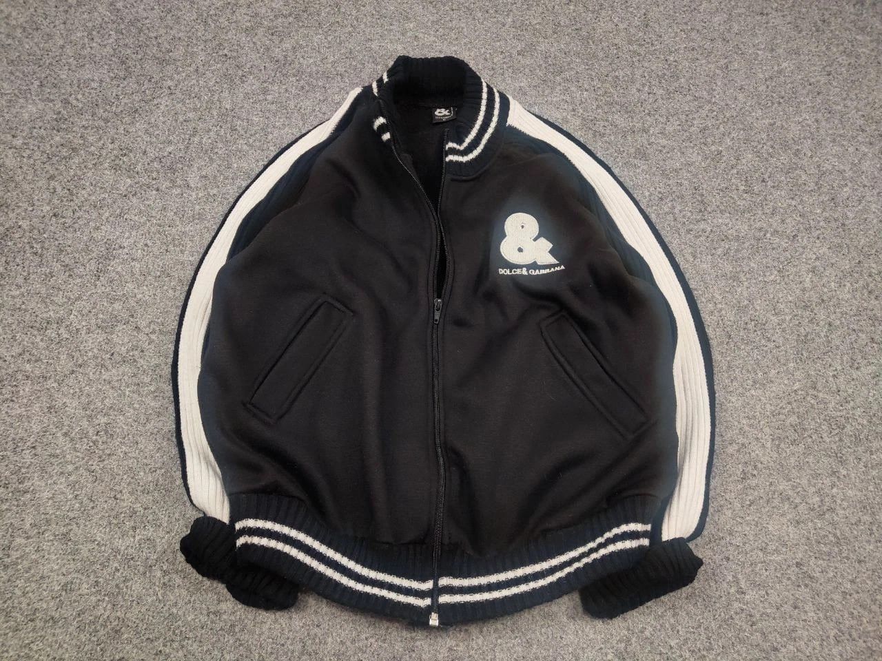 Vintage Vintage Dolce & Gabbana Logo Black ribbed Light Jacket Y2K Size US M / EU 48-50 / 2 - 3 Thumbnail
