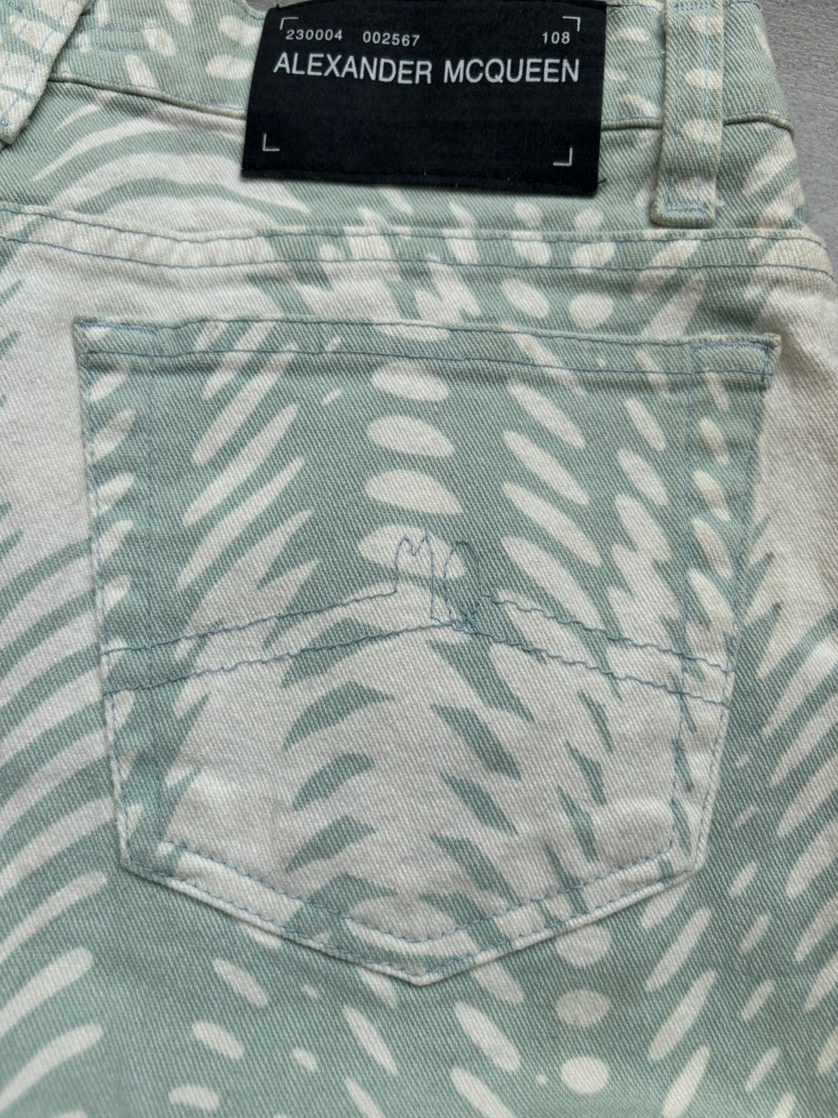 Alexander McQueen SS96 ‘The Hunger’ Optical Illusion Flare Pants Size 29" - 8 Thumbnail