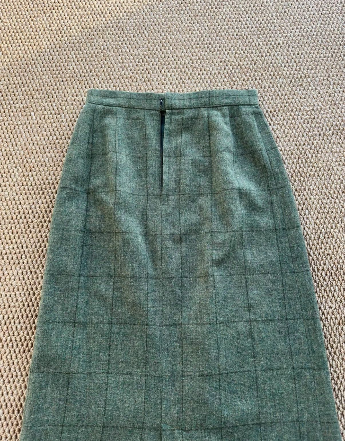Comme des Garcons COMME des GARÇONS AD1995 Matcha Wool Plaid Skirt K23 Size 26" / US 2 / IT 38 - 3 Thumbnail