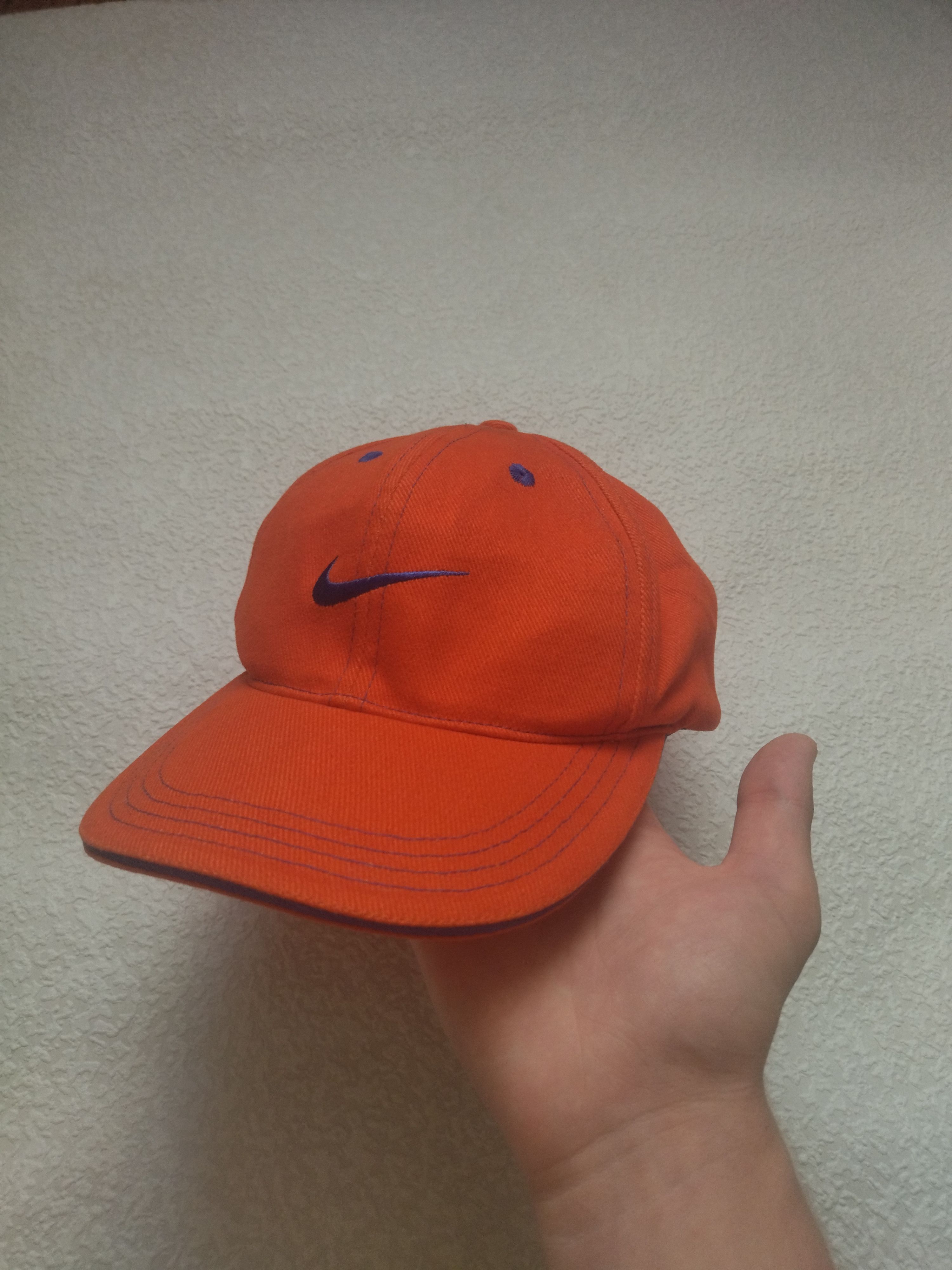 Nike Nike Vintage 90s Swoosh logo Orange cap Size ONE SIZE - 1 Thumbnail