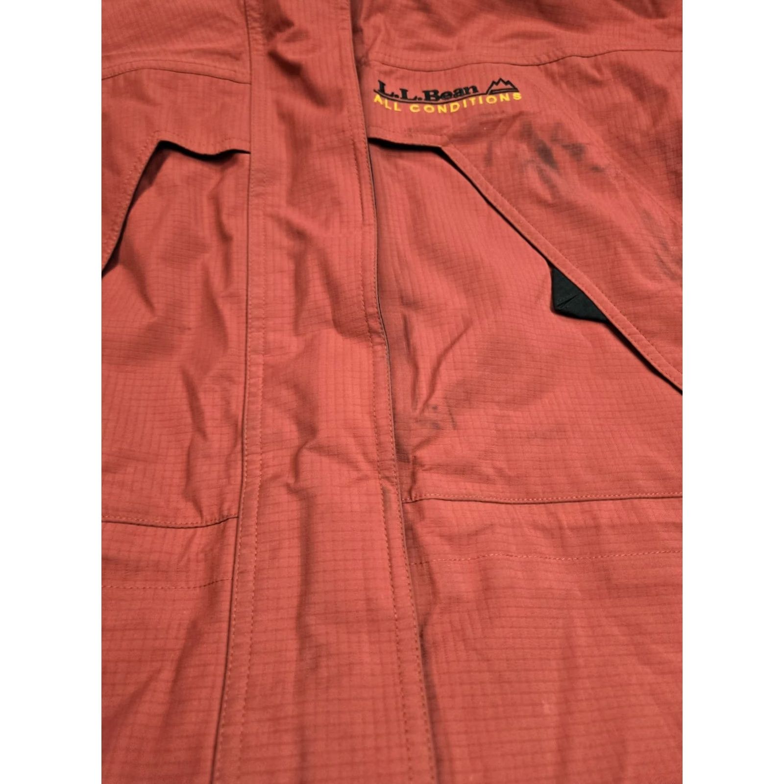 Vintage VINTAGE L.L. Bean All Conditions Rain Jacket Womens Large Red Gore-Tex Hooded Jacket Size L / US 10 / IT 46 - 7 Thumbnail