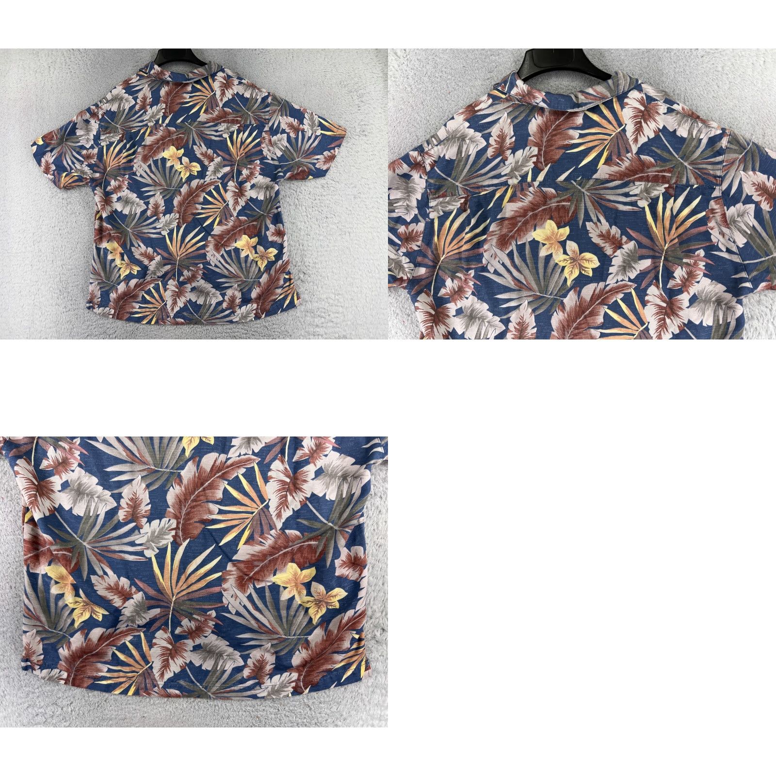 Vintage Caribbean Joe Shirt Men Button-Up Hawaiian XL Blue 100% Rayon Floral Short Sleeve Collared Size US XL / EU 56 / 4 - 9 Thumbnail